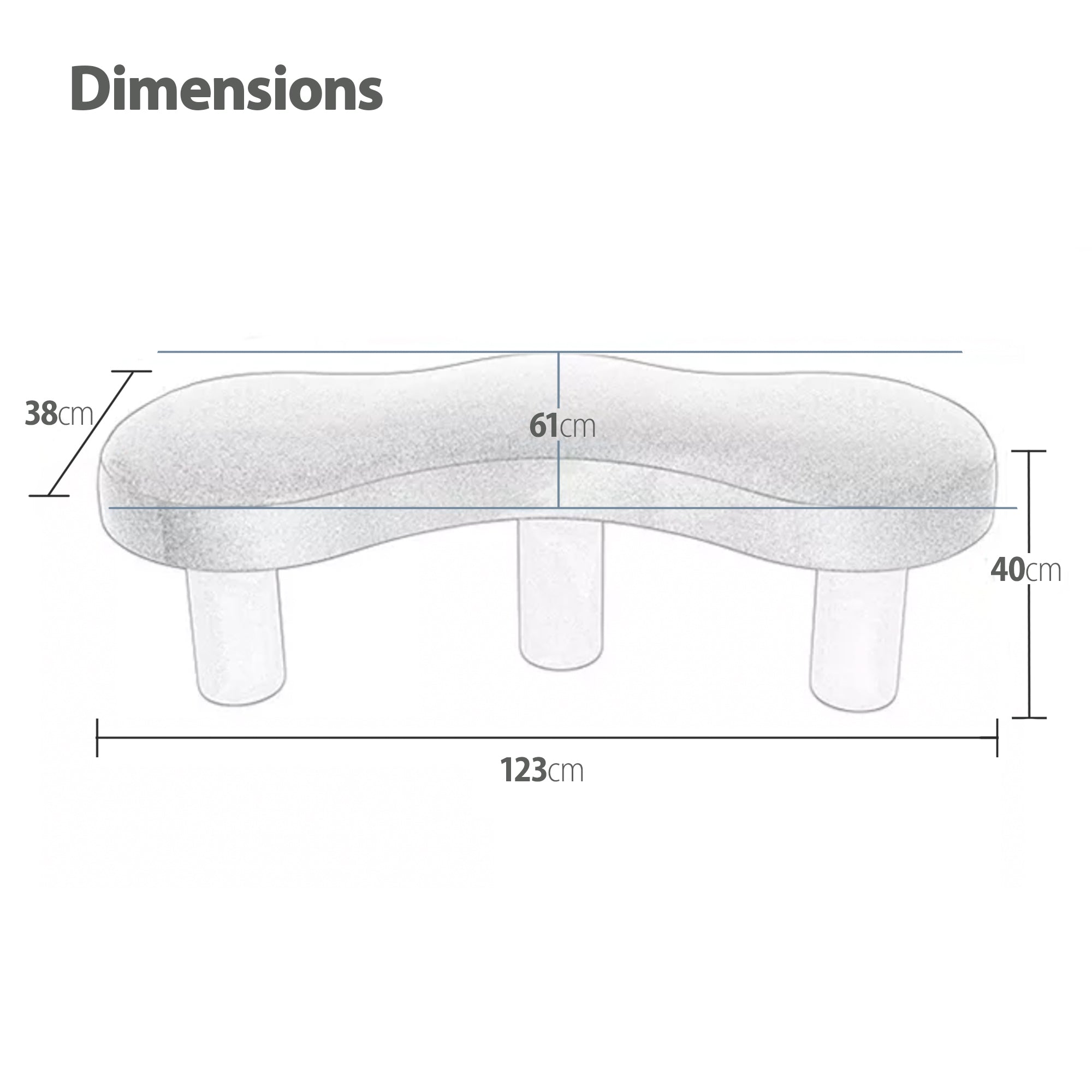 Avesta Bold Replica Accent Bench - White