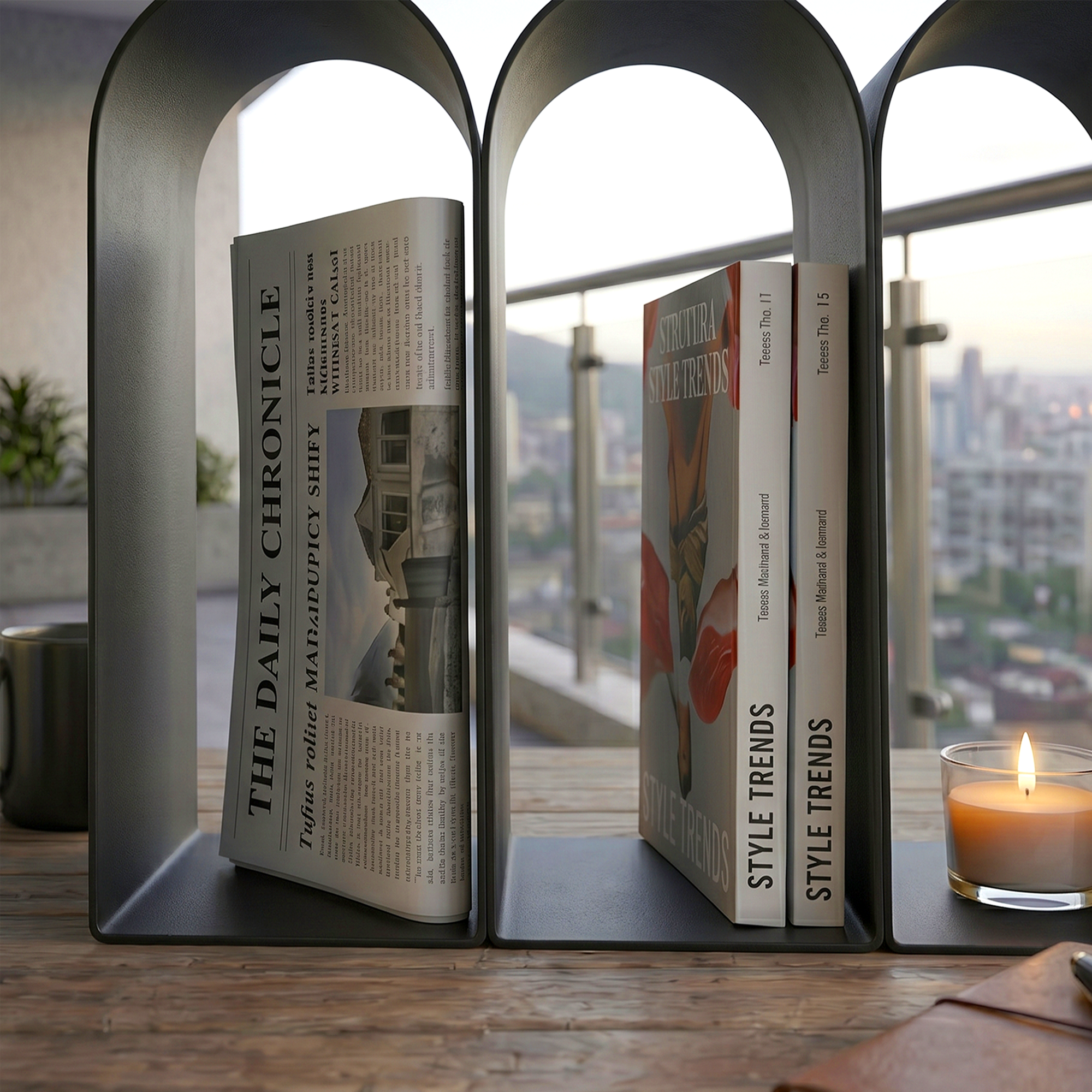 Borgholm Metal Bookshelf Rack | 3 Colors