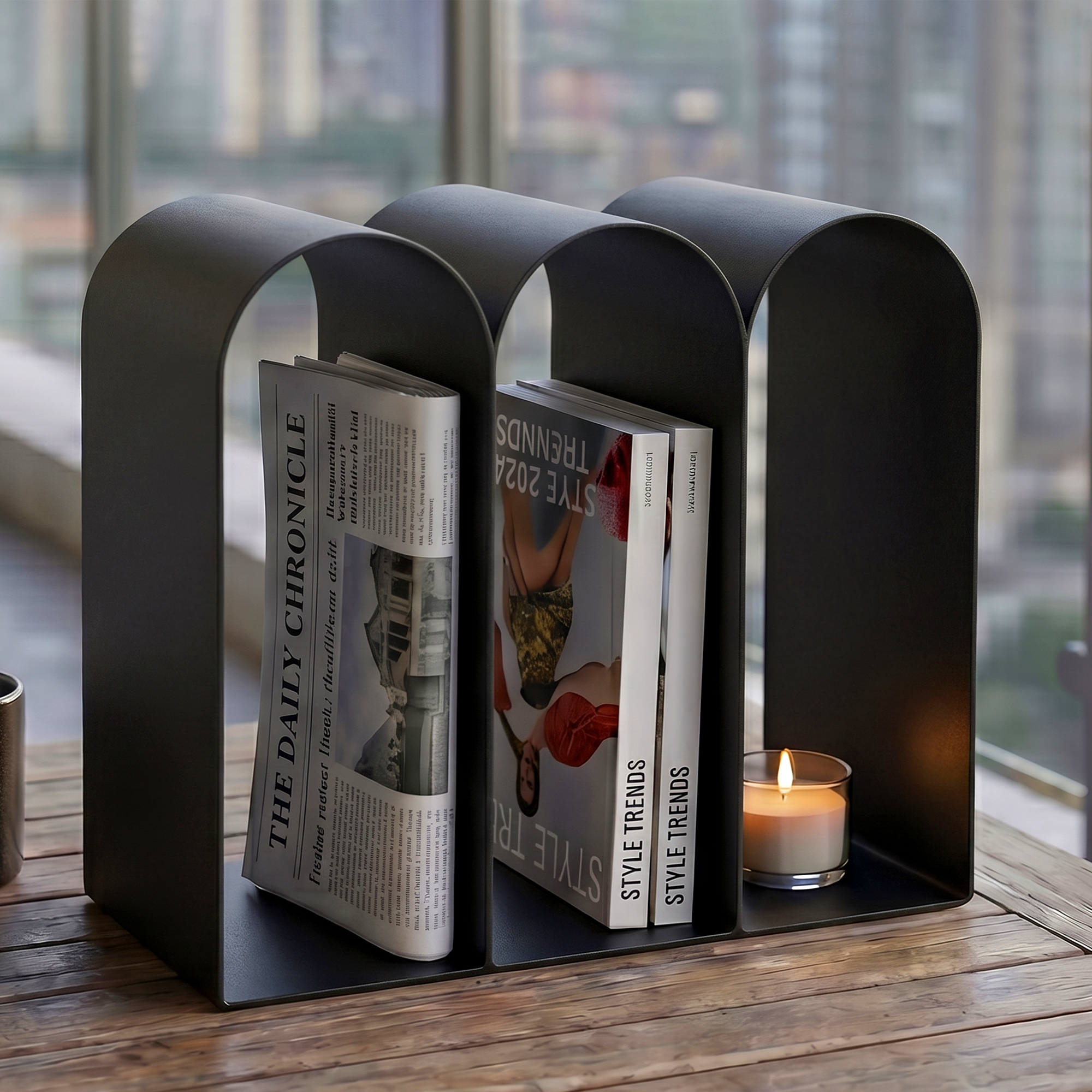 Borgholm Metal Bookshelf Rack | 3 Colors