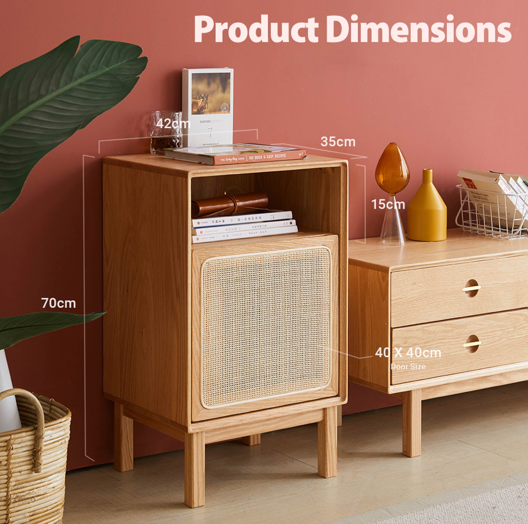 Marstal Solid Oak Wood Side Table