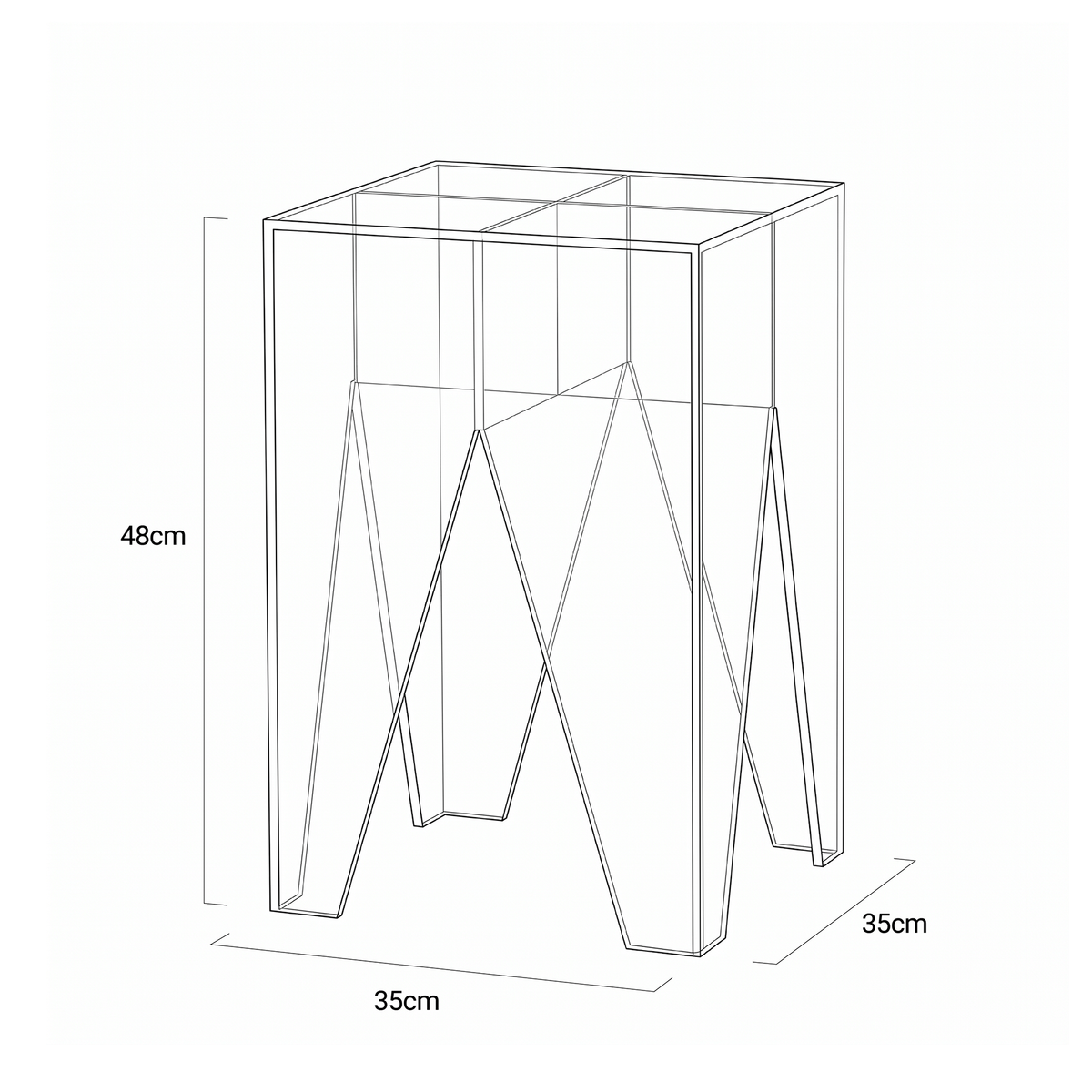 Varde Acrylic Bedside Table