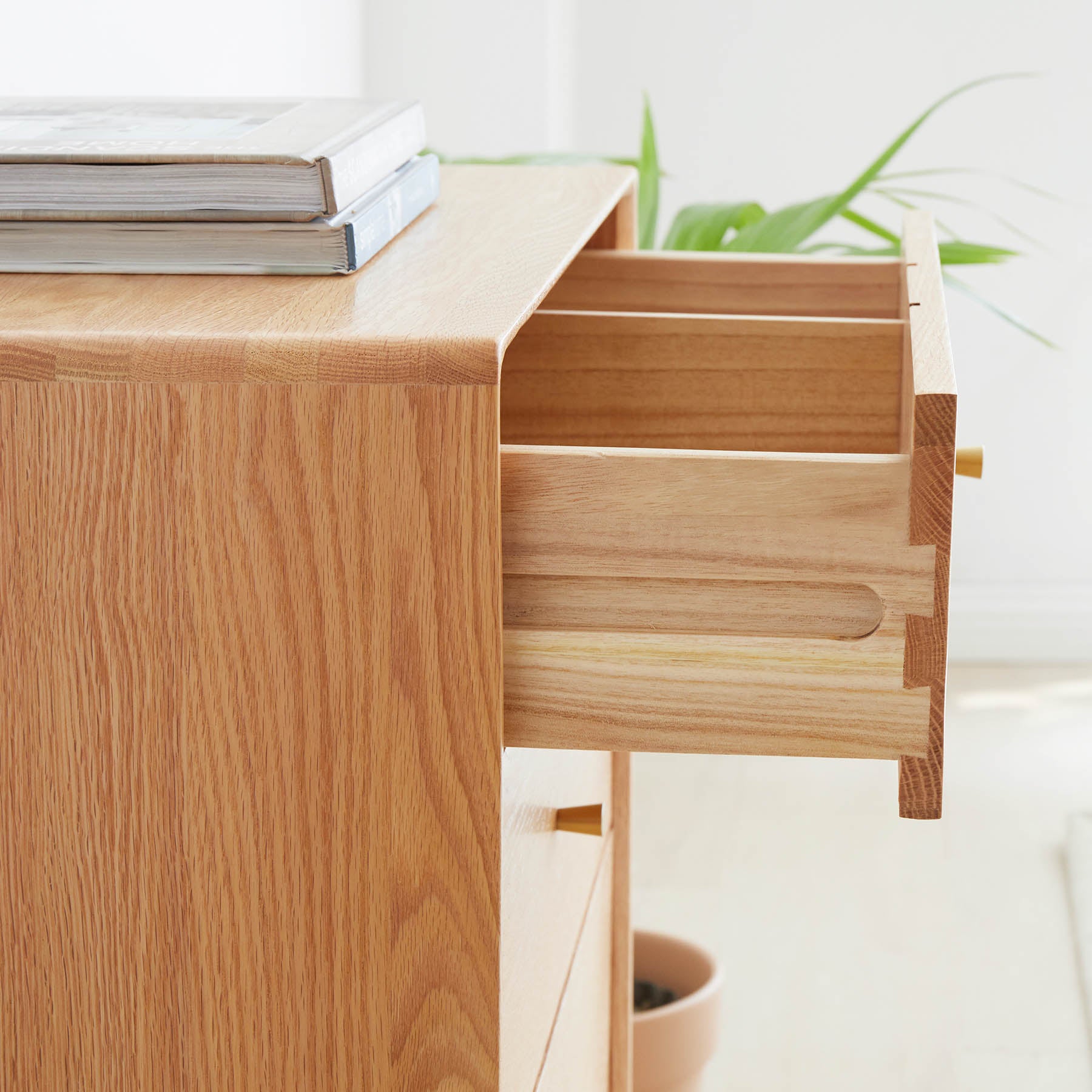 Ronne Solid Oak Chest of Drawer Bedside Table