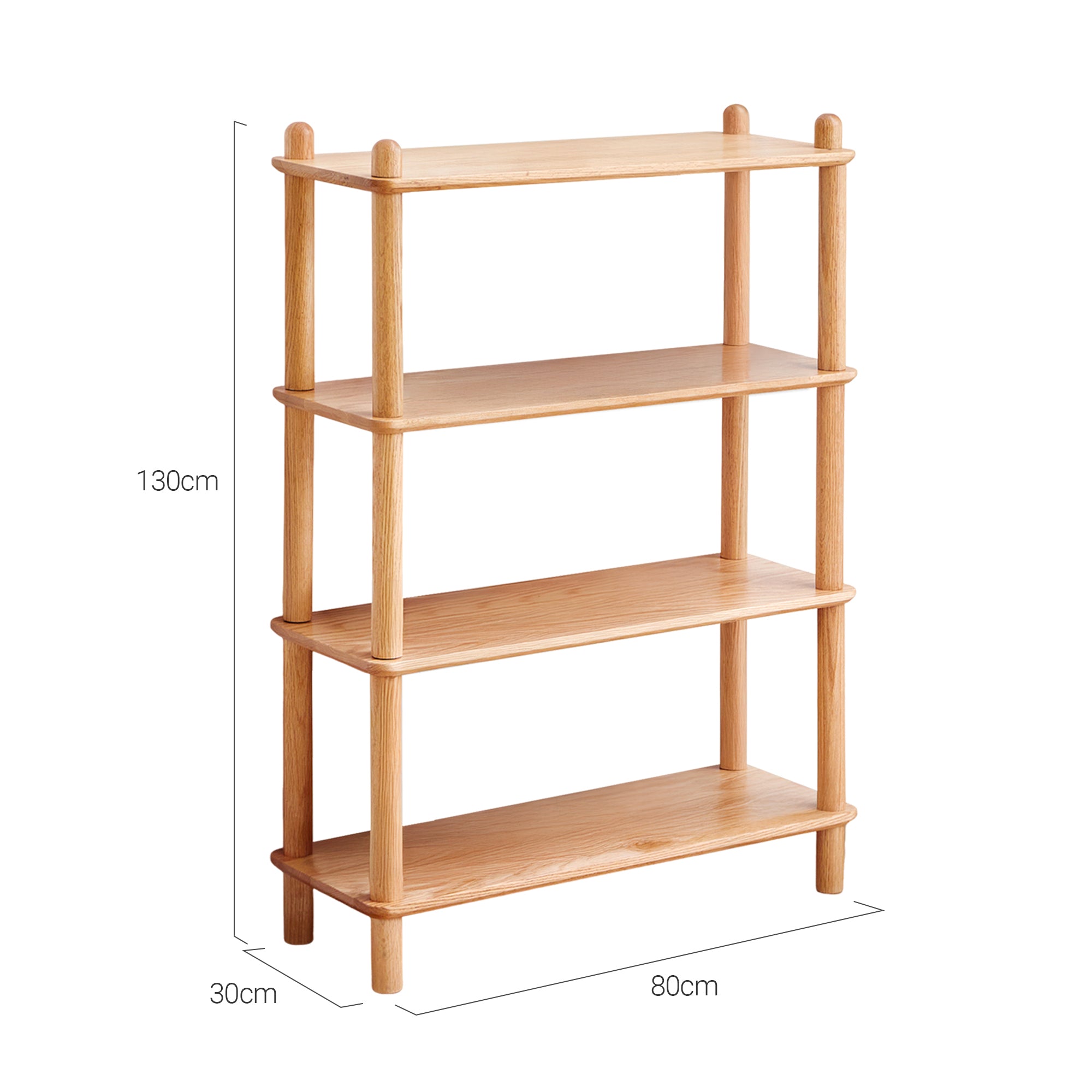 Holme 4 Tier Solid Oak Display Shelf