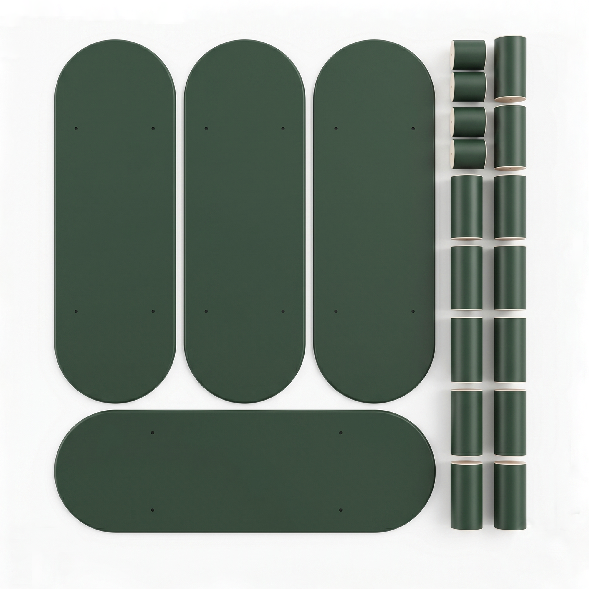 Elverum 4-Tier Shelving Unit - Green