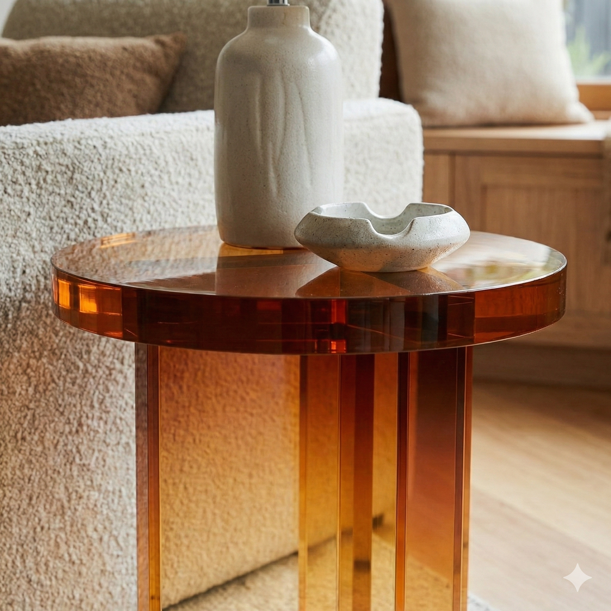 Holstebro Round Acrylic Side Table