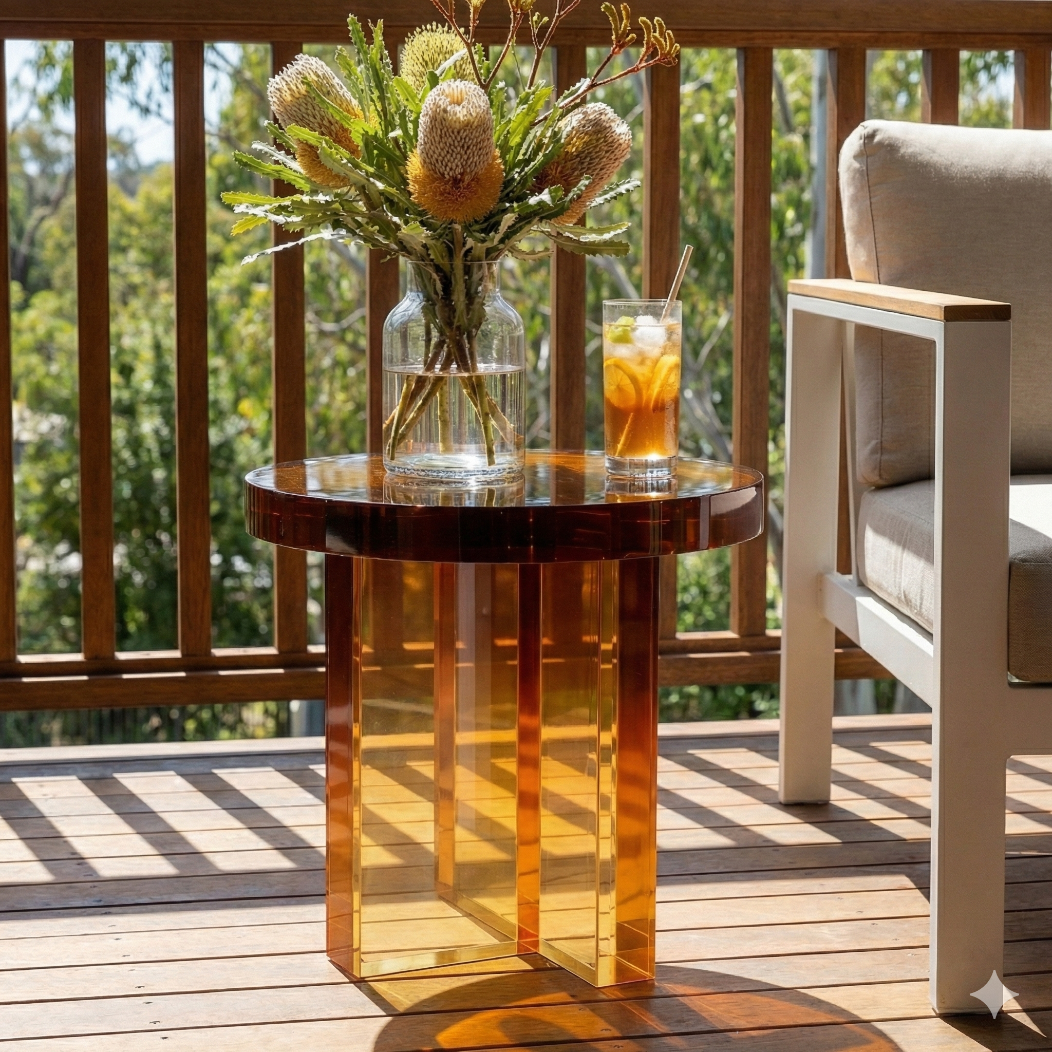 Holstebro Round Acrylic Side Table