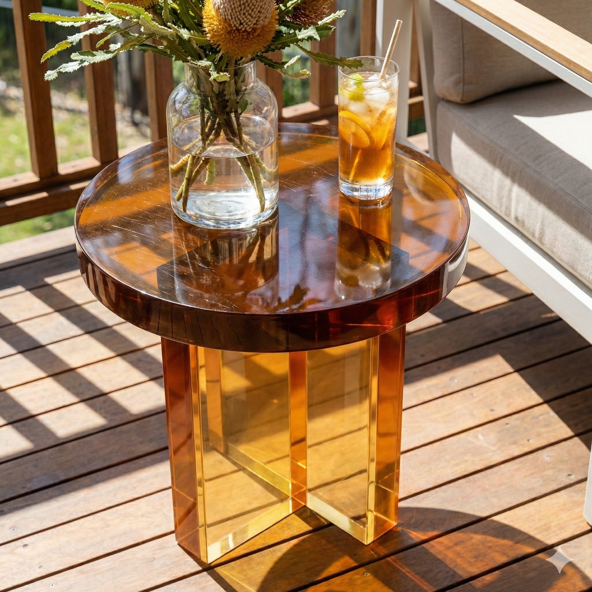 Holstebro Round Acrylic Side Table