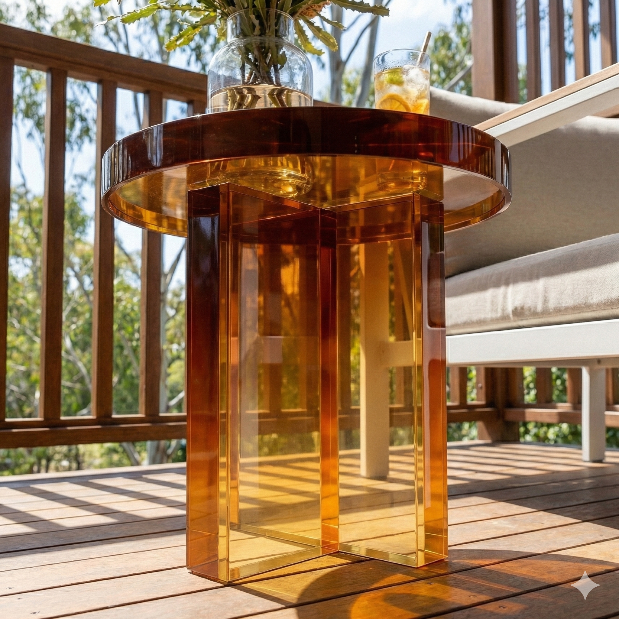 Holstebro Round Acrylic Side Table