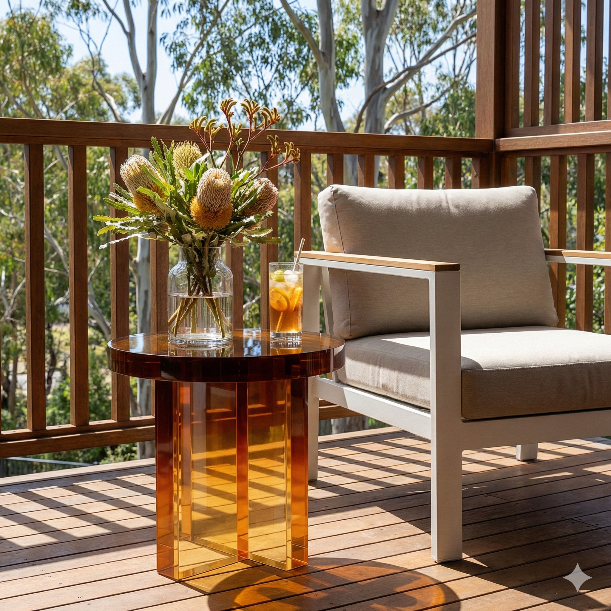 Holstebro Round Acrylic Side Table