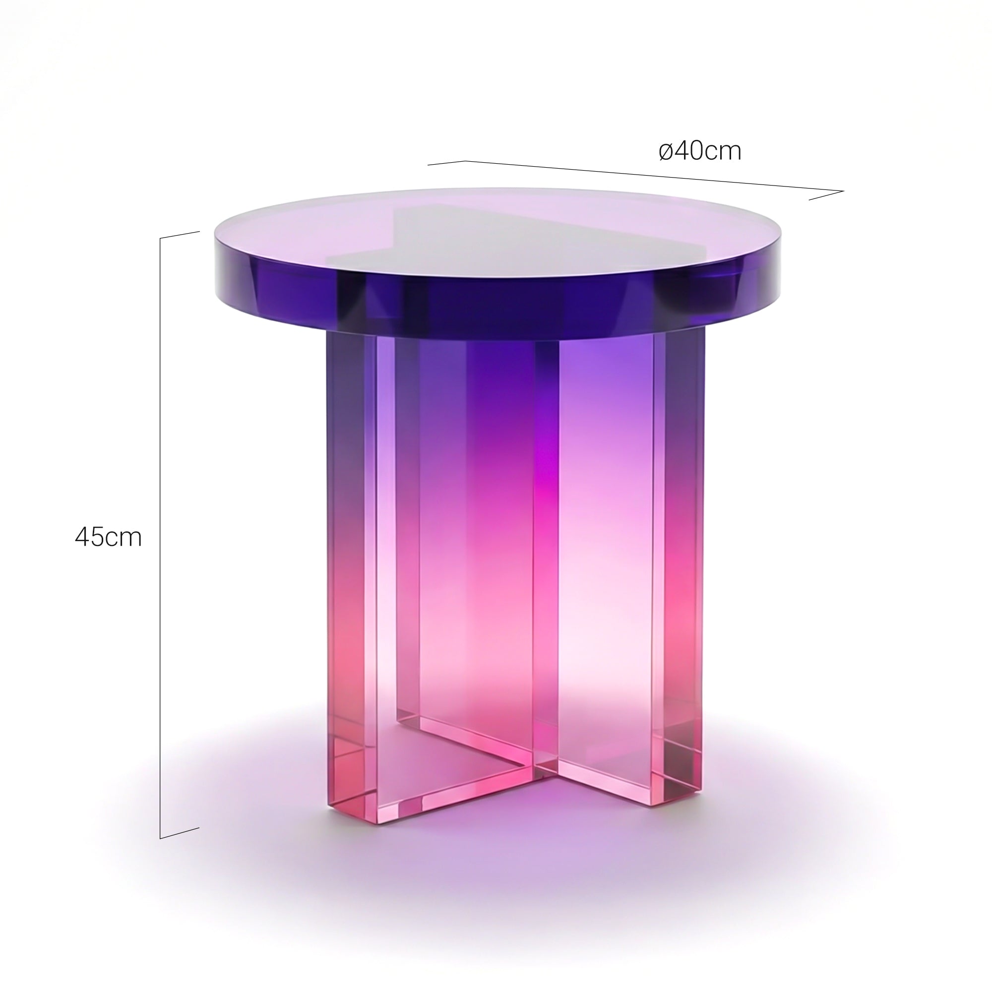 Holstebro Round Acrylic Side Table