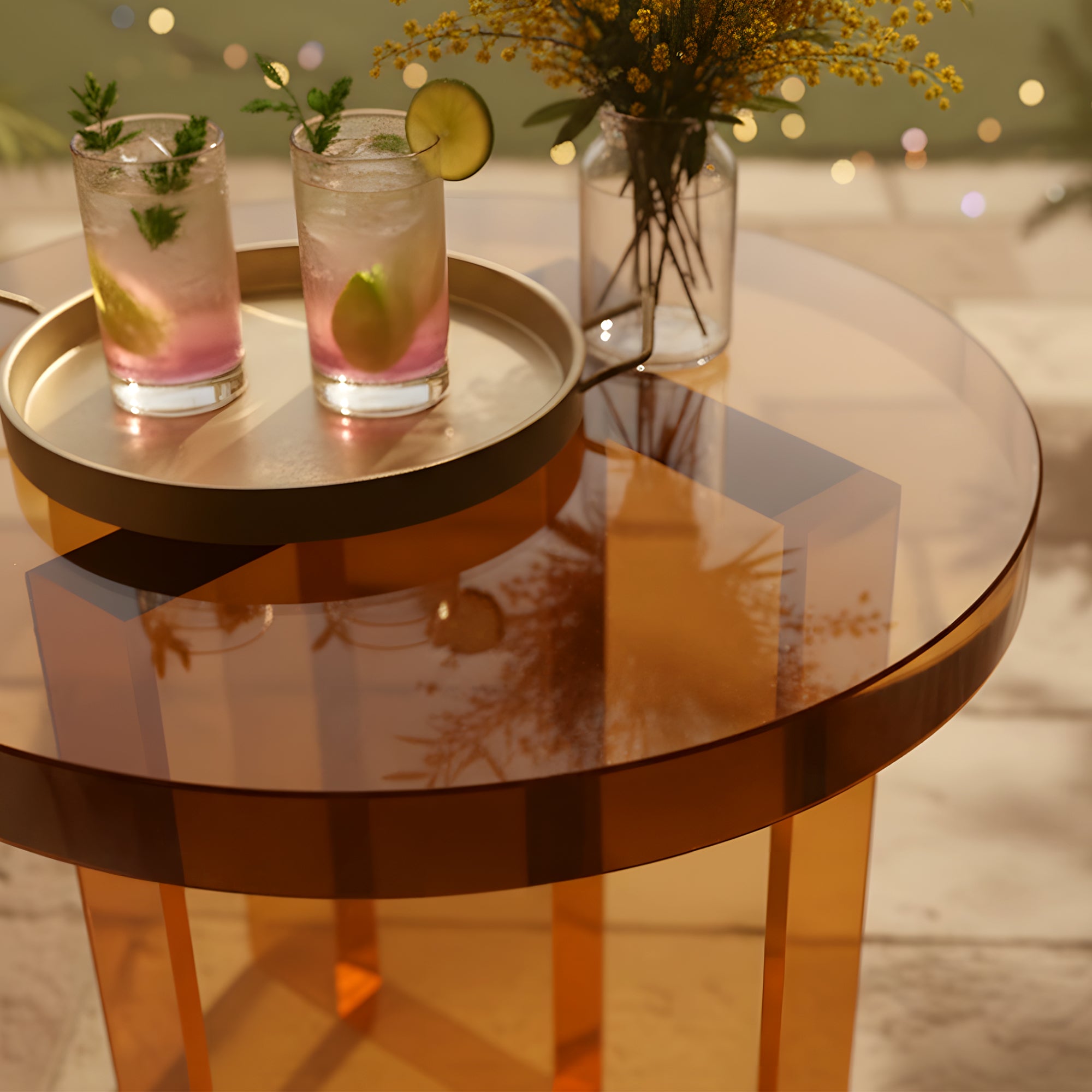 Holstebro Round Acrylic Side Table