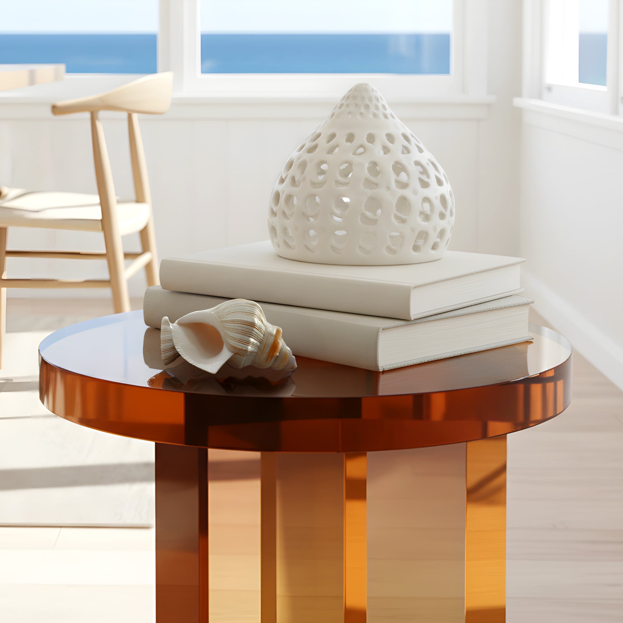 Holstebro Round Acrylic Side Table