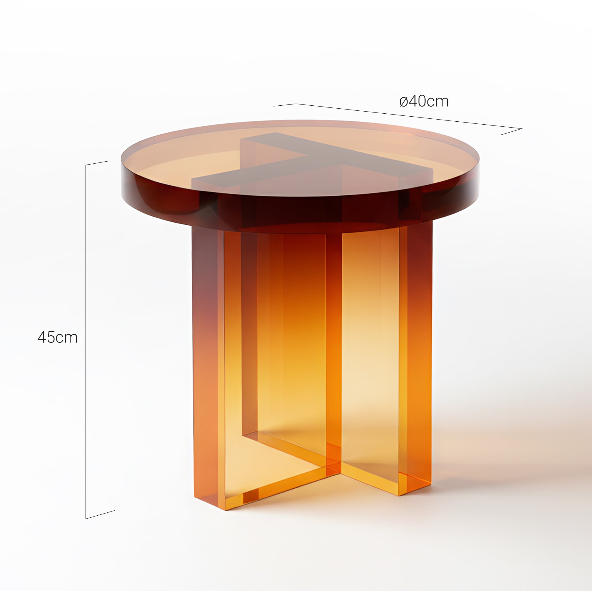 Holstebro Round Acrylic Side Table