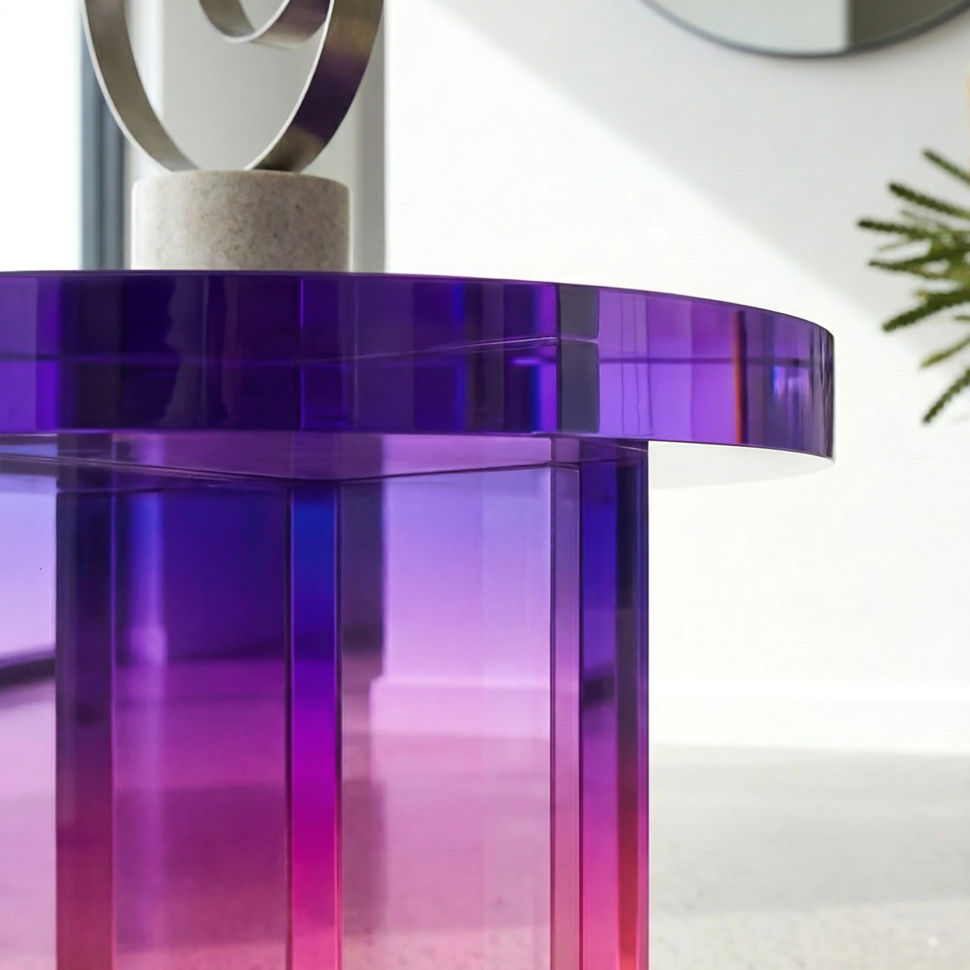 Holstebro Round Acrylic Side Table