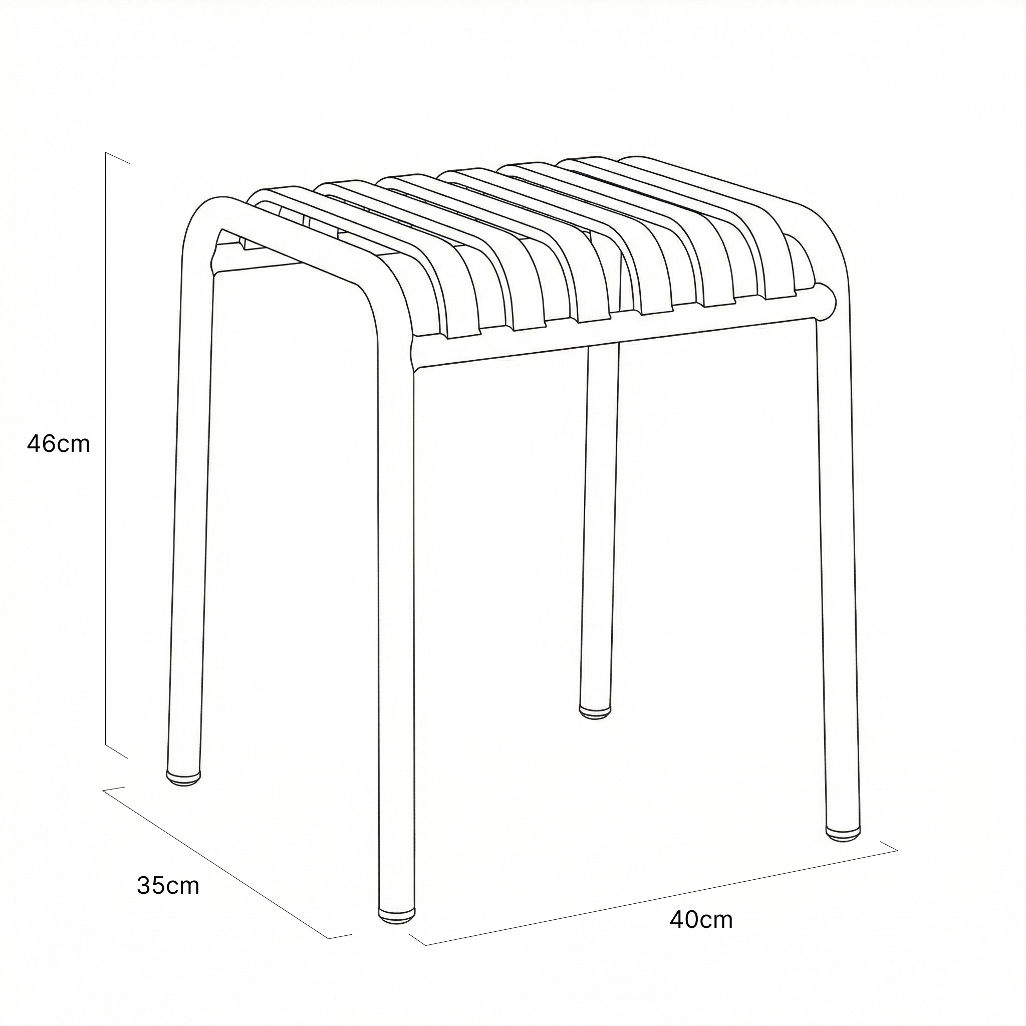 Ishøj Replica Hay Palissade Cone Table & 2 Low Stools Set