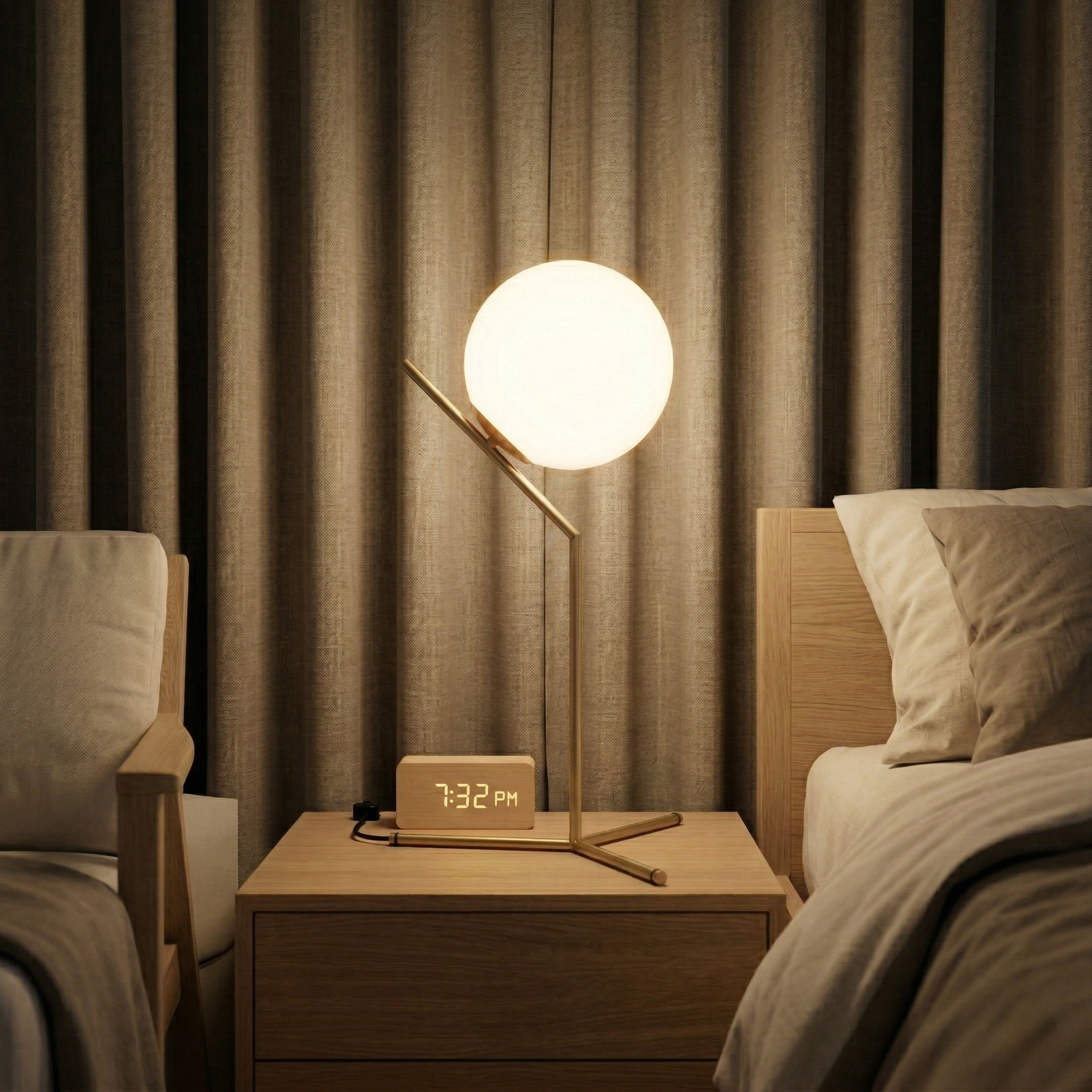 Jessheim Glass Globe Table Lamp - Gold