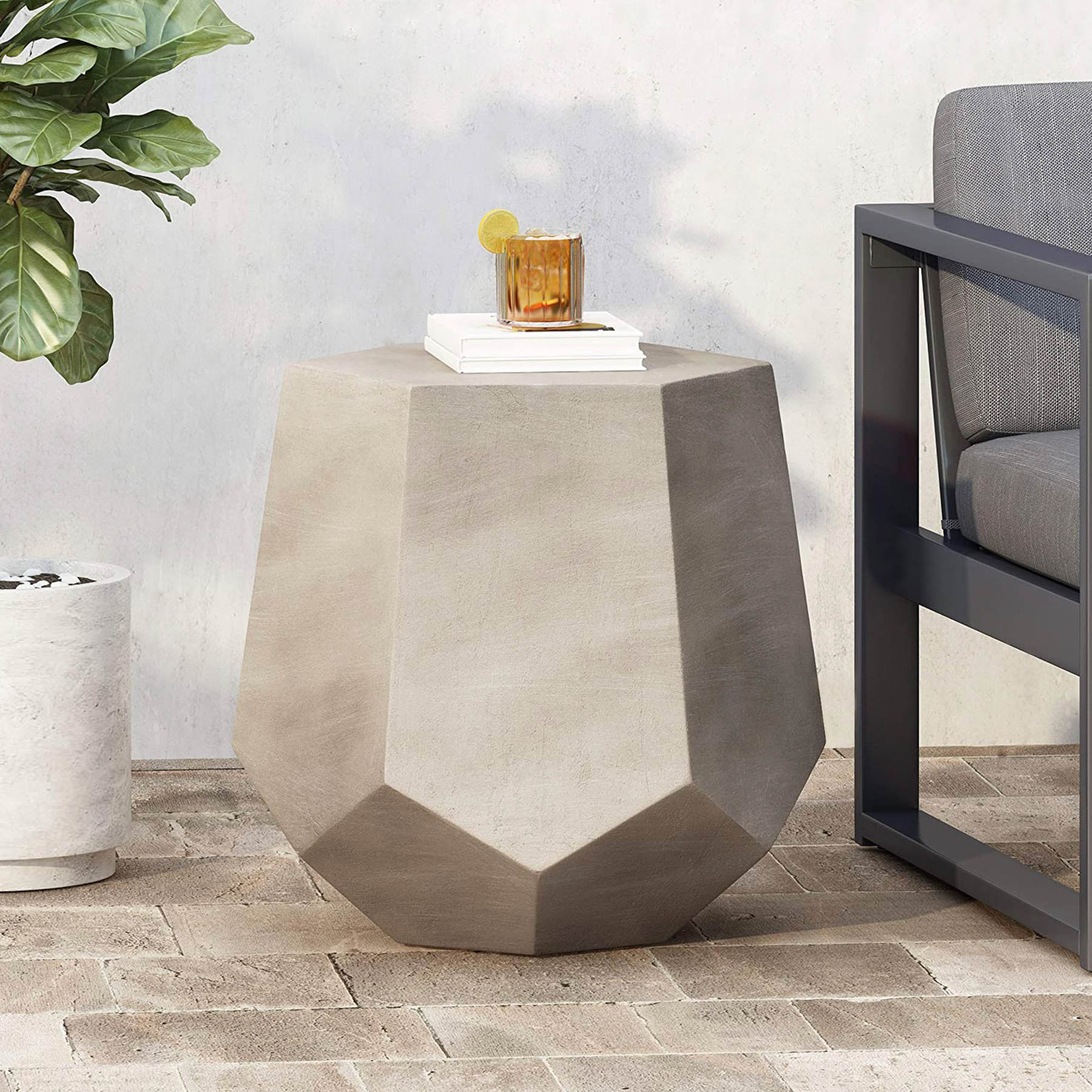 Halden Hexagon Shaped Side Table