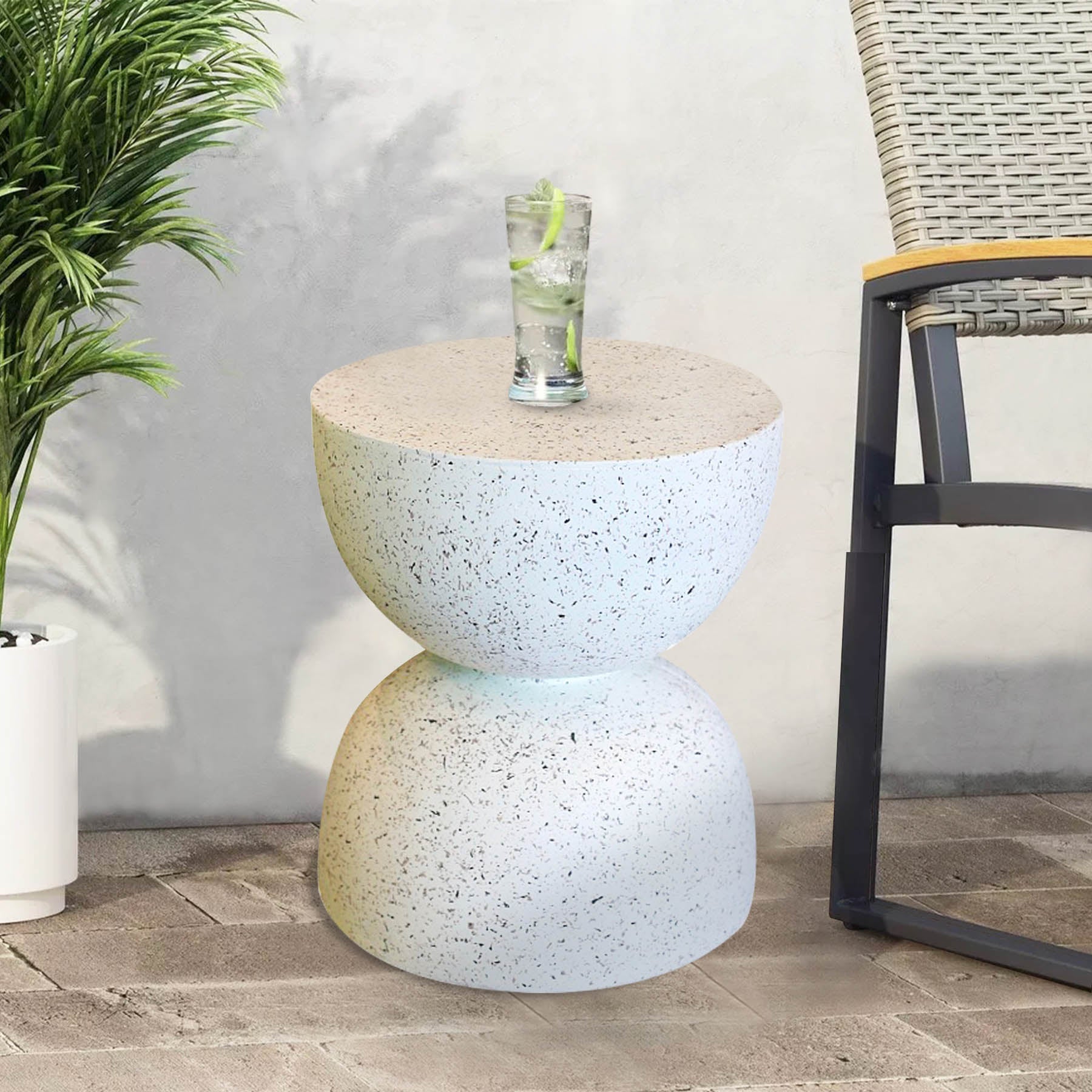 Brevik Hourglass Shaped Side Table