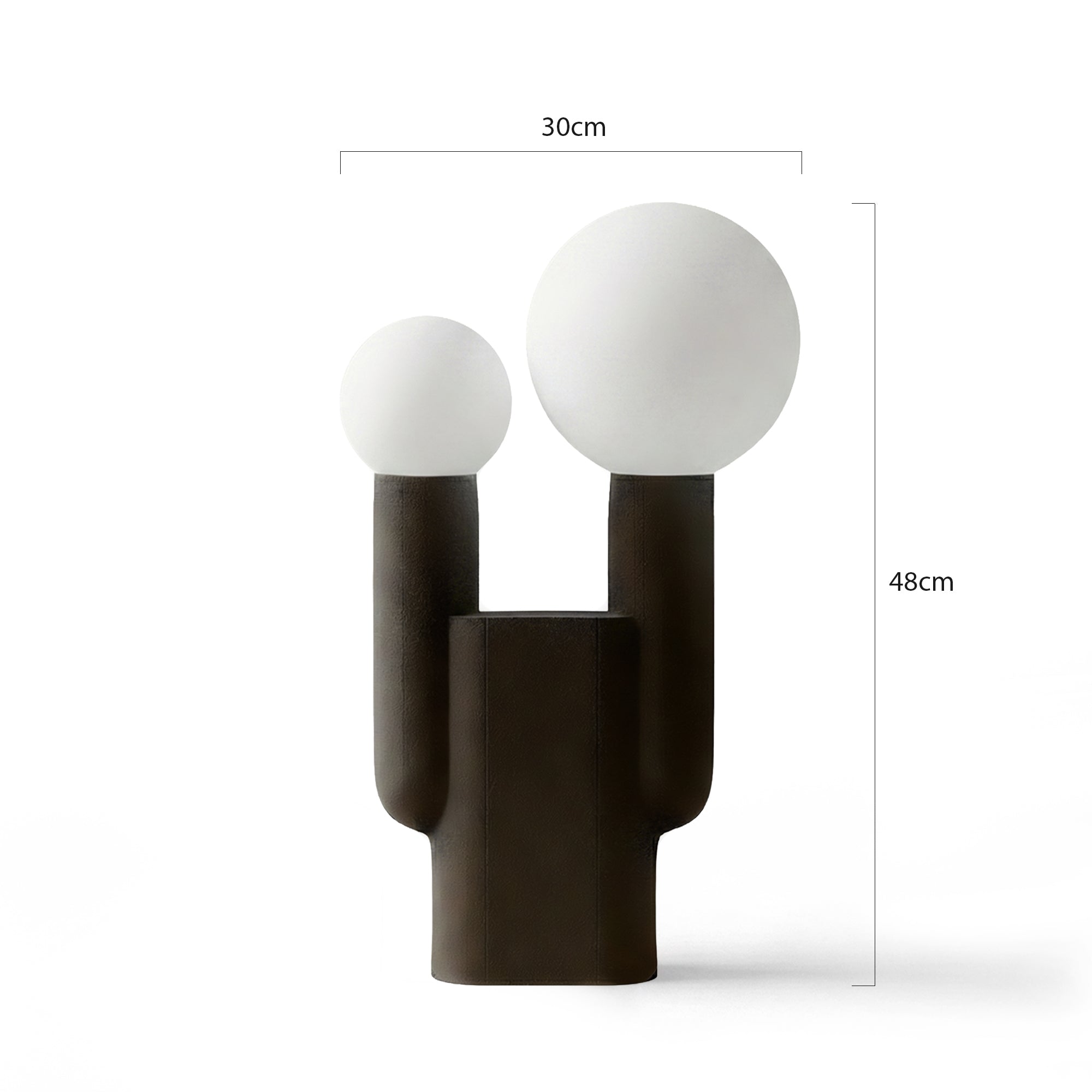 Pilestredet Cactus Resin Table Lamp- Black