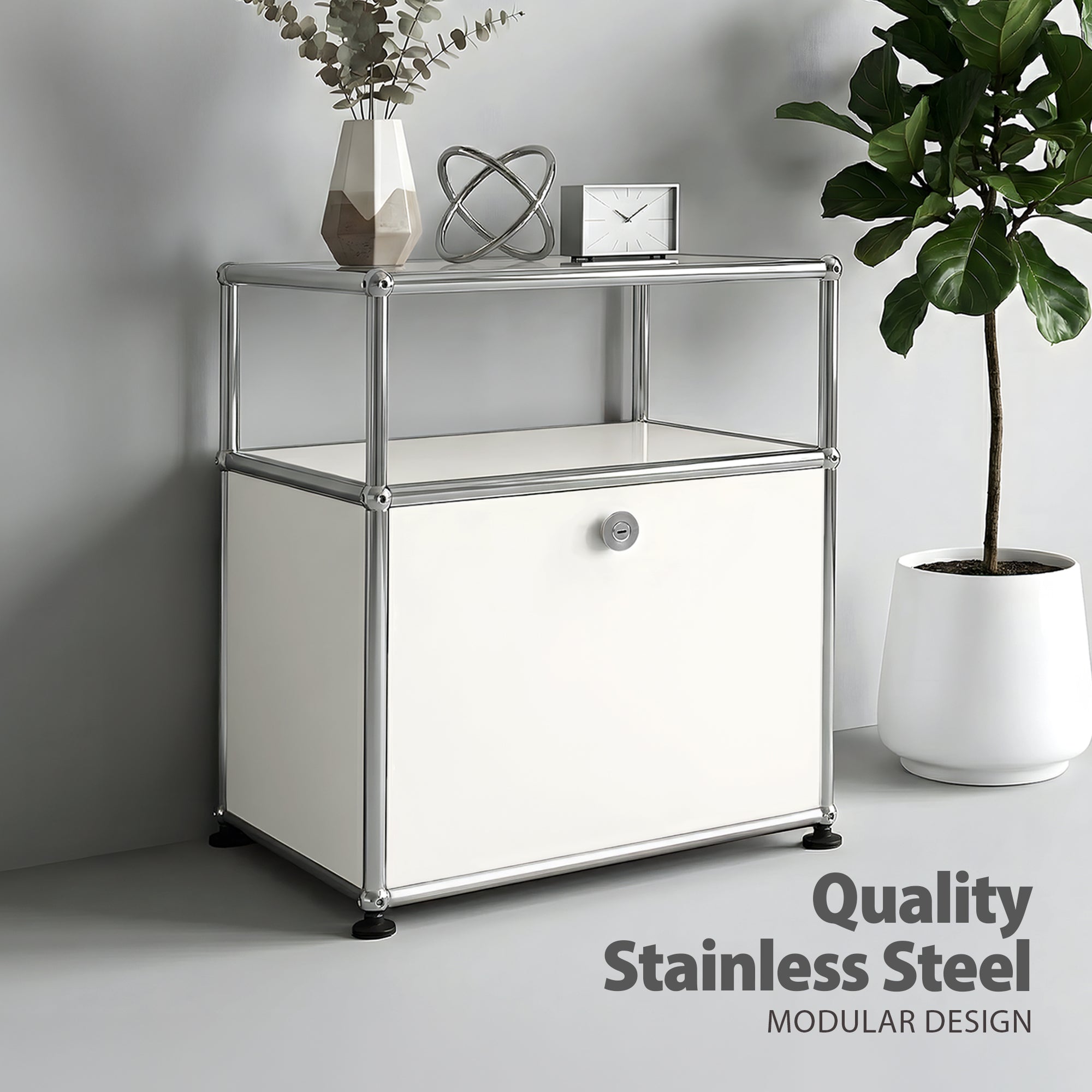 Rødovre Stainless Steel Bedside Table