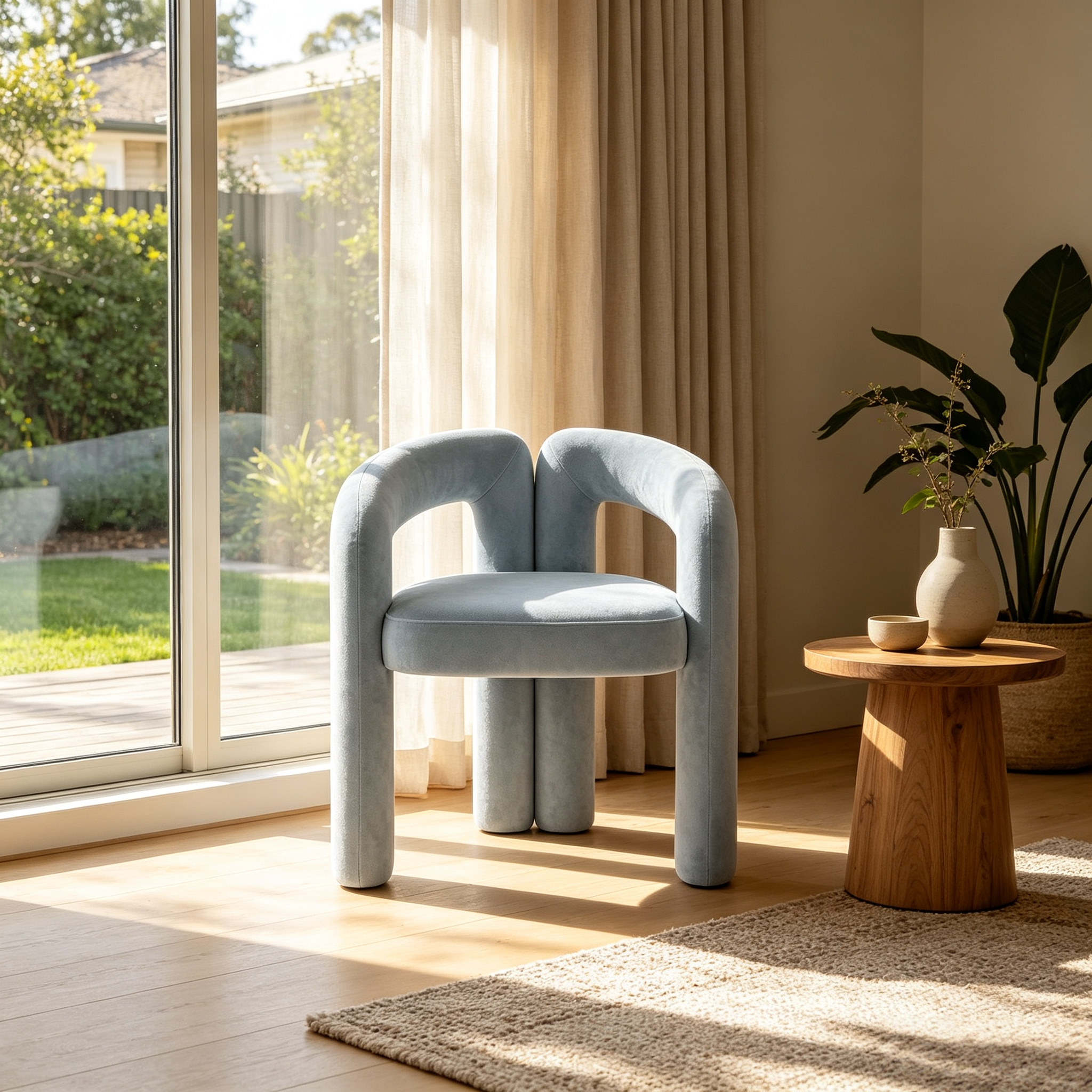 Sandness Padded Lounge Accent Chair | Replica Dudet Chair