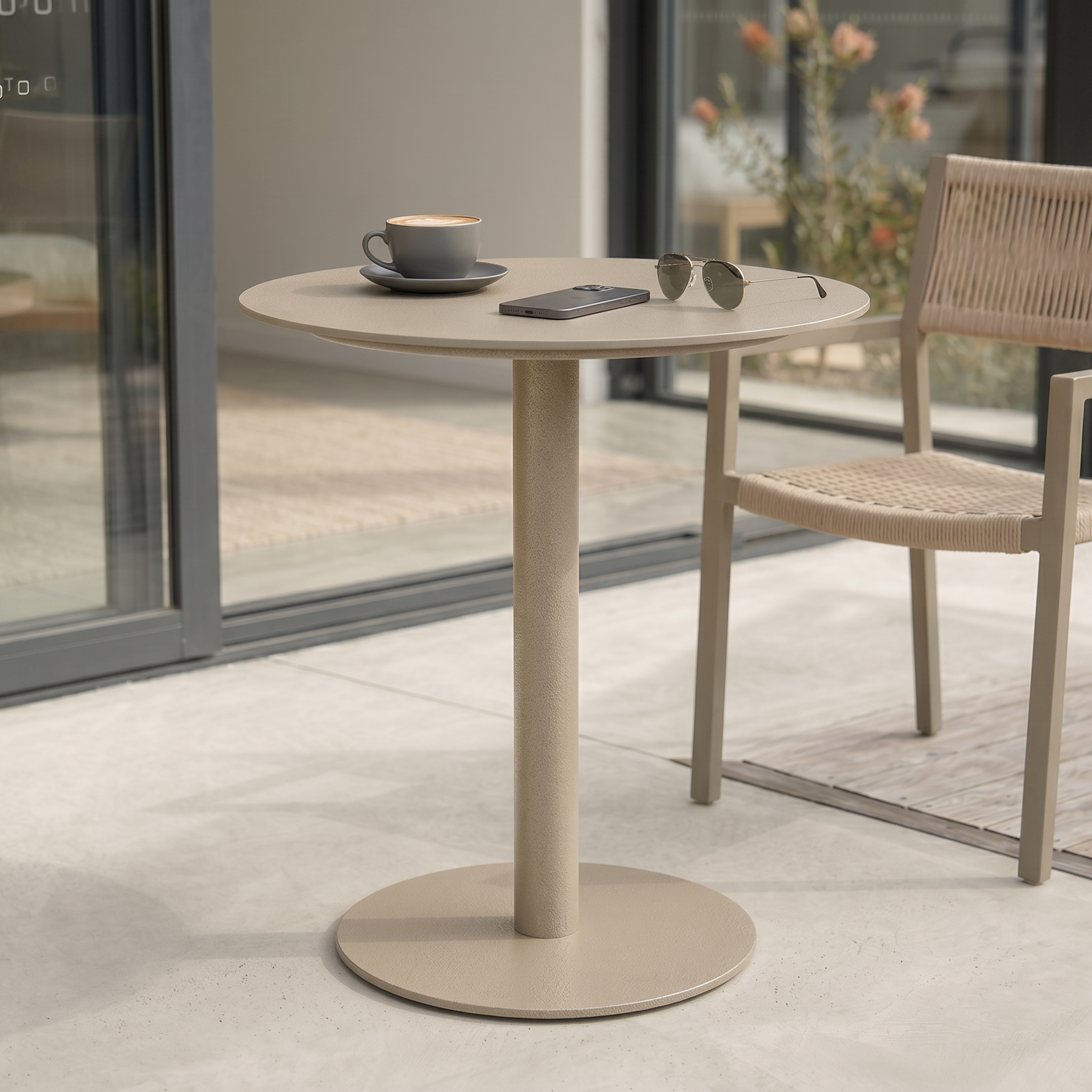 Slagelse Metal Round Side Table