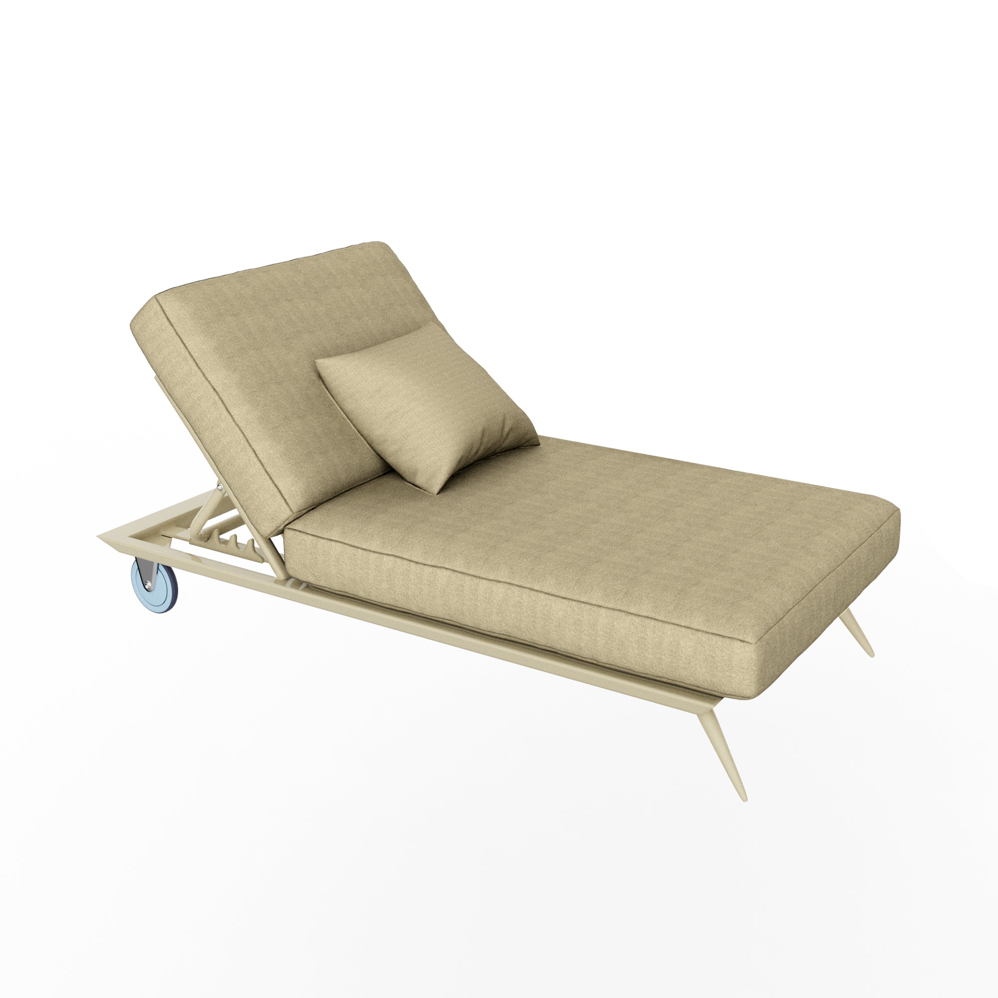 Södra Vägen Single Light Brown Reclining Sun Lounger
