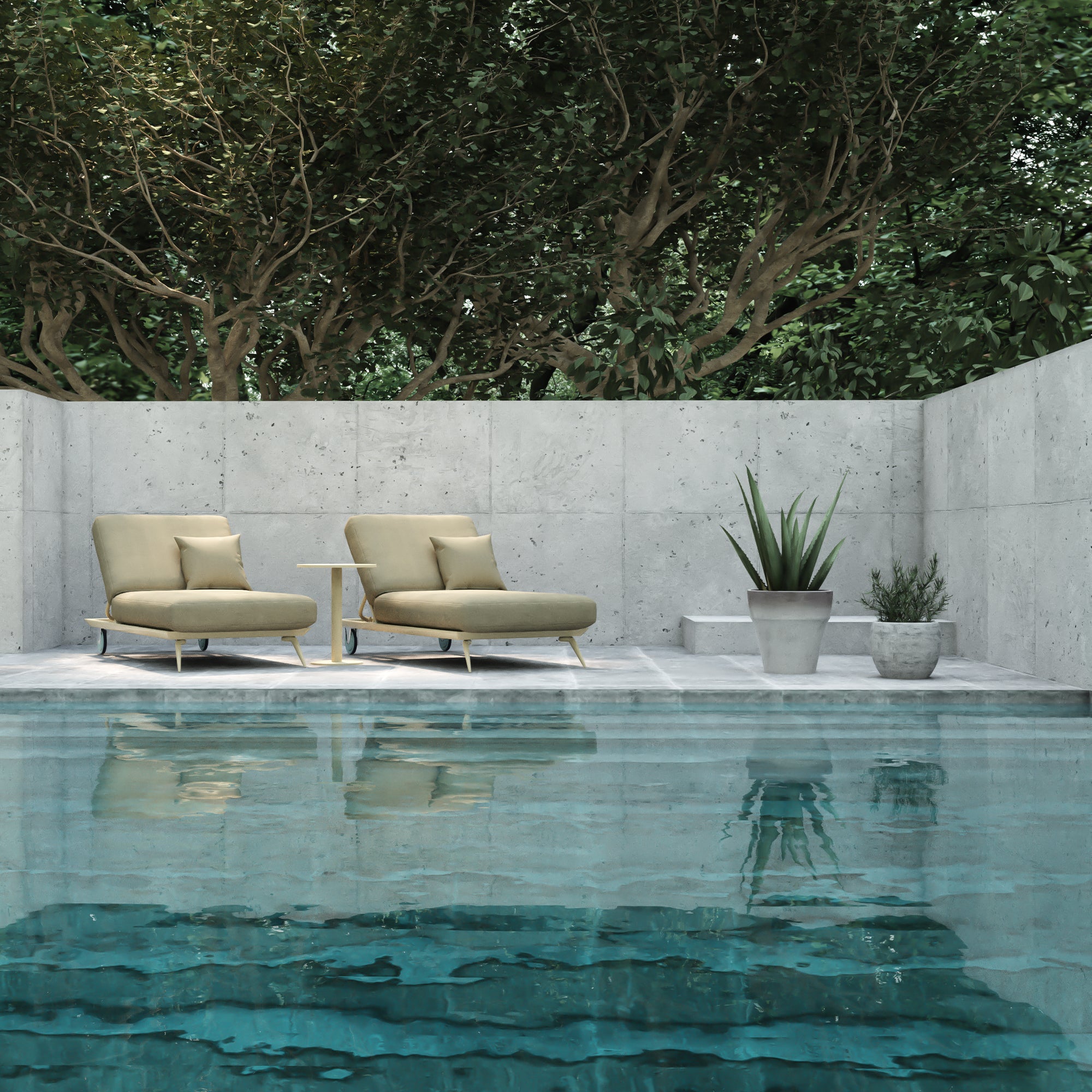 Södra Vägen Single Light Brown Reclining Sun Lounger