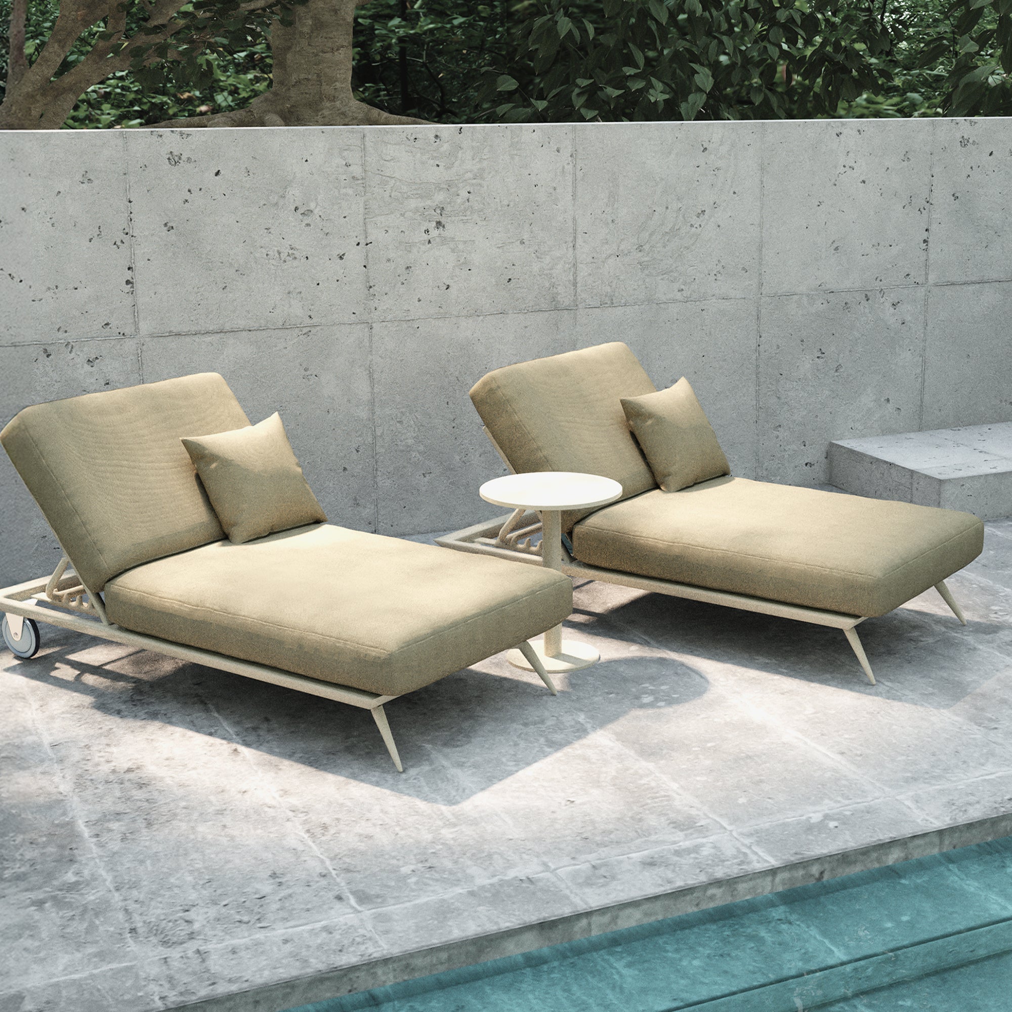 Södra Vägen Single Light Brown Reclining Sun Lounger