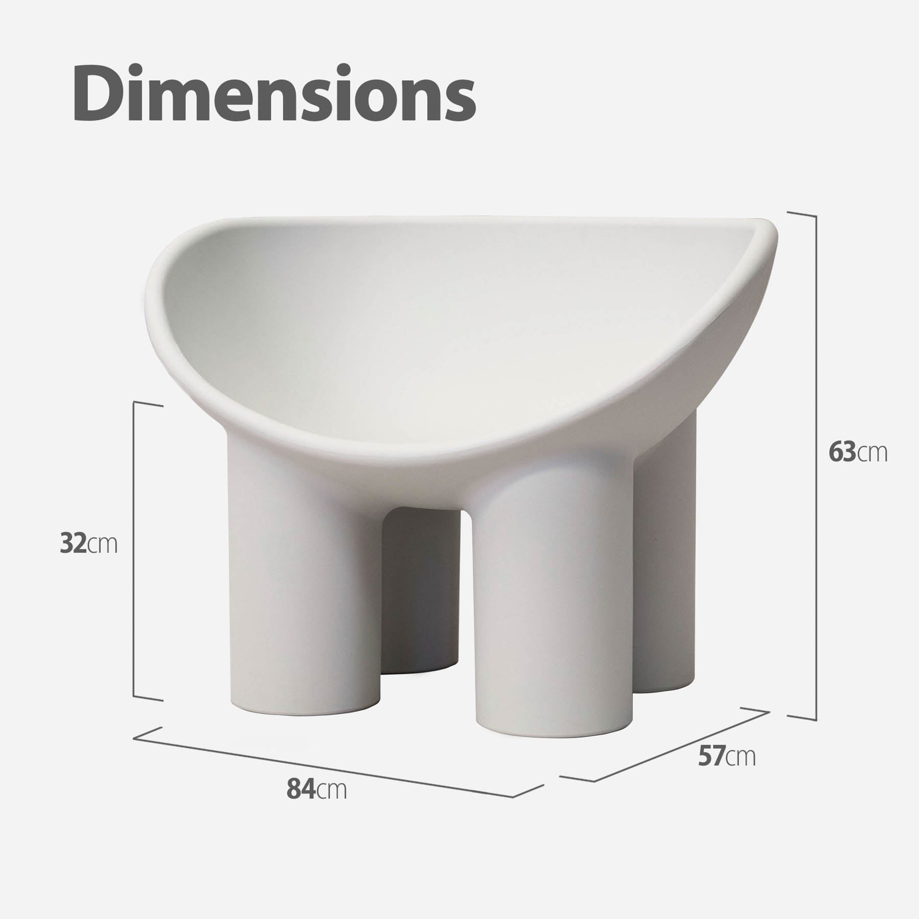 Riala Roly Poly Chair - Grey