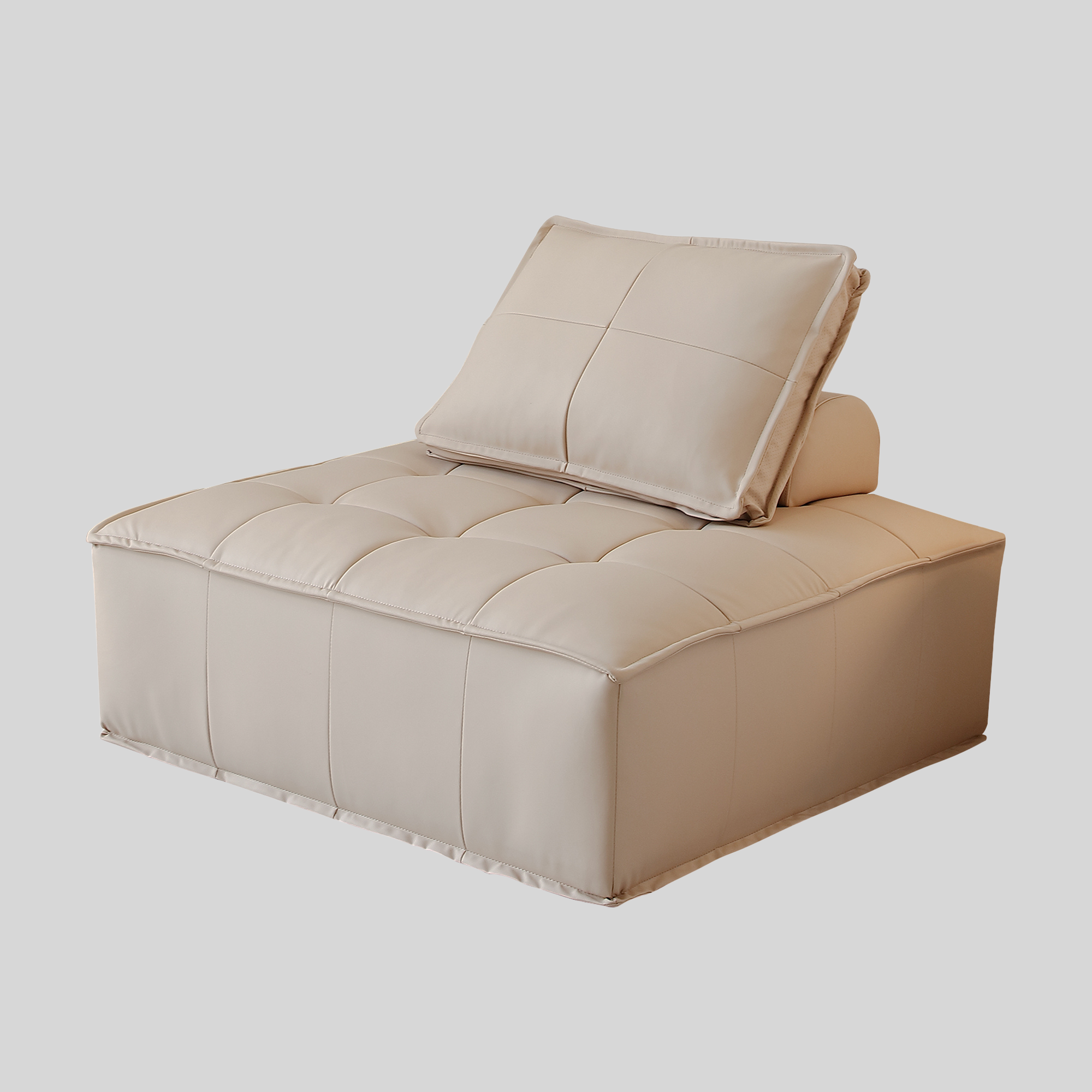 Stava Large Modular Tofu Sofa Beige