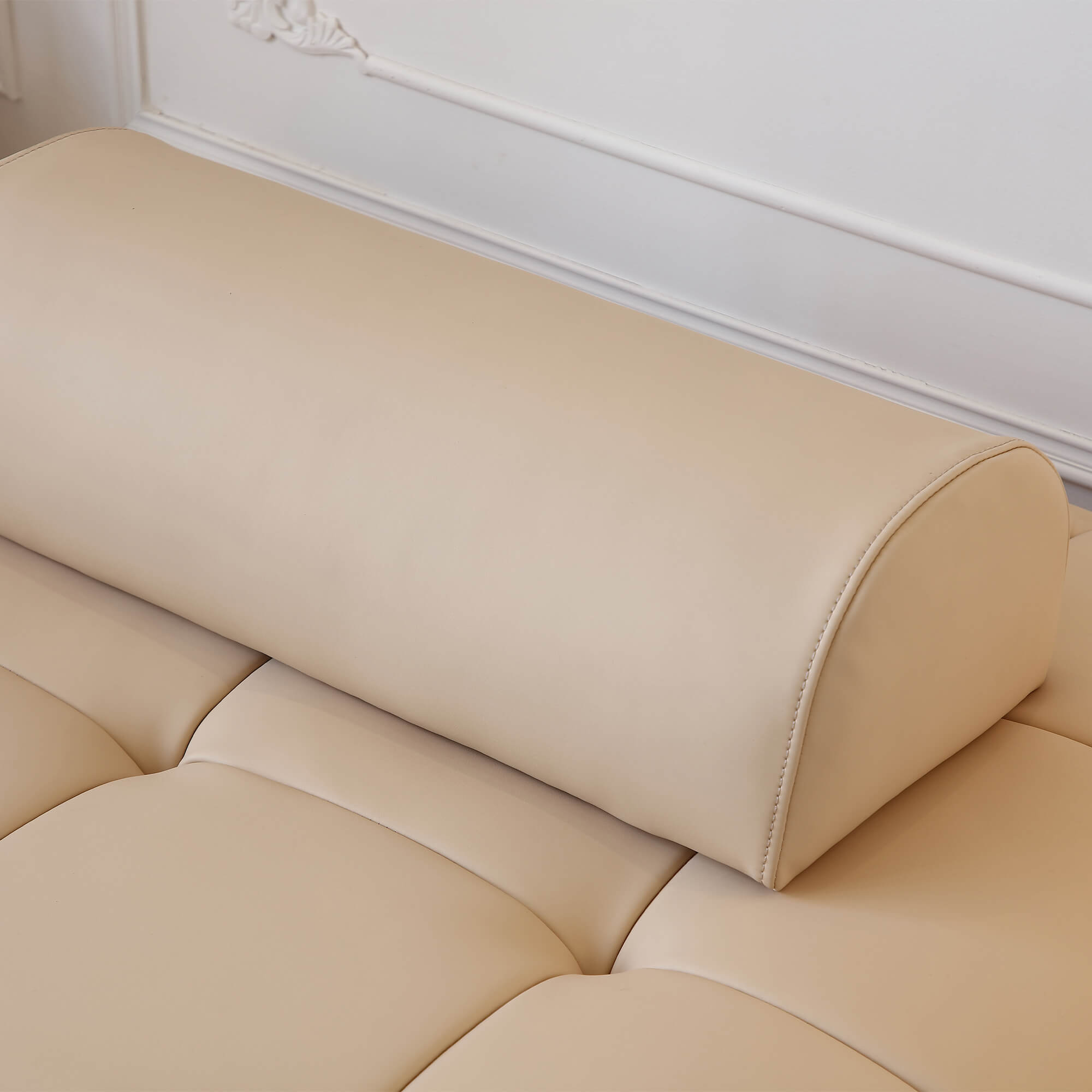 Stava Large Modular Tofu Sofa Beige