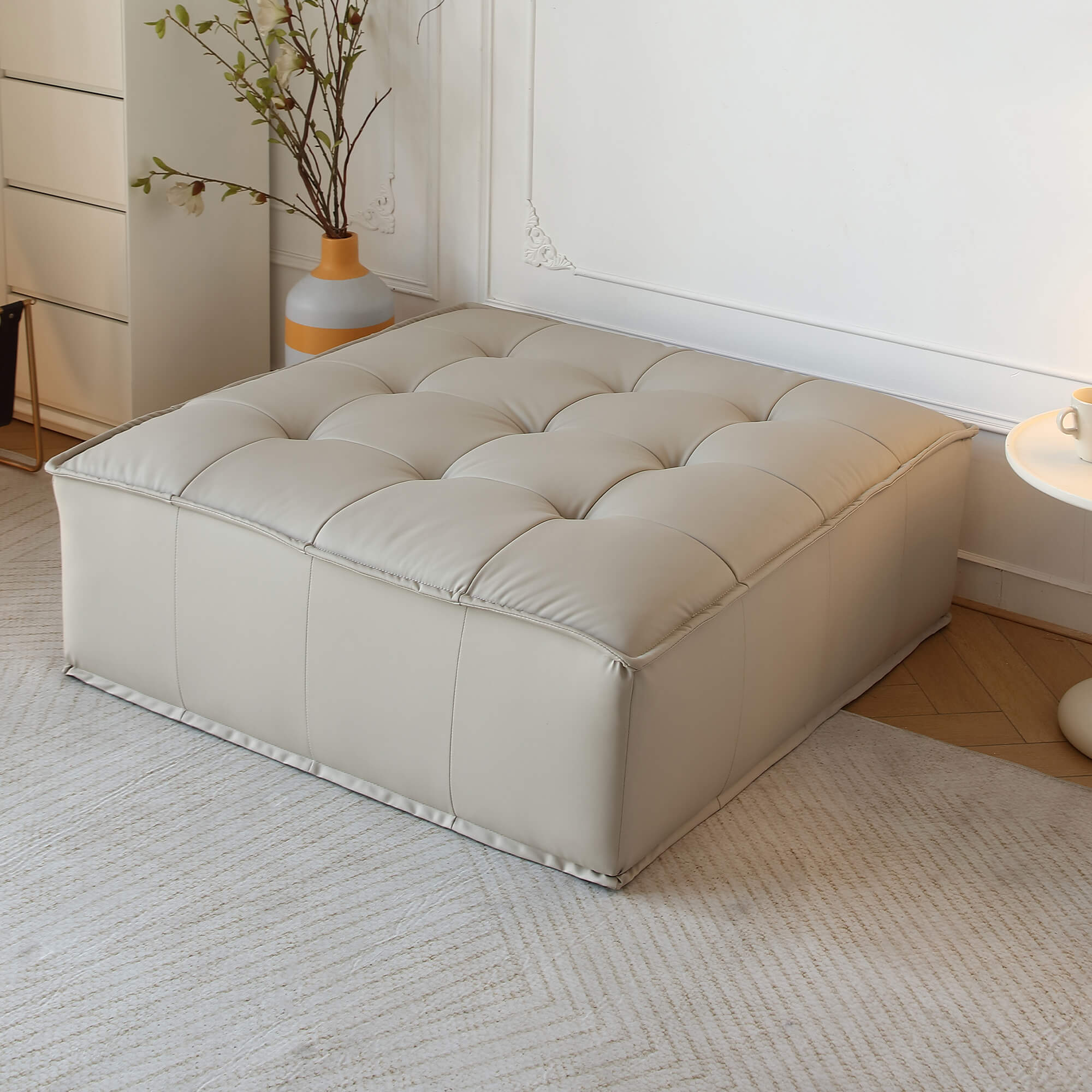 Stava Large Modular Tofu Sofa Grey