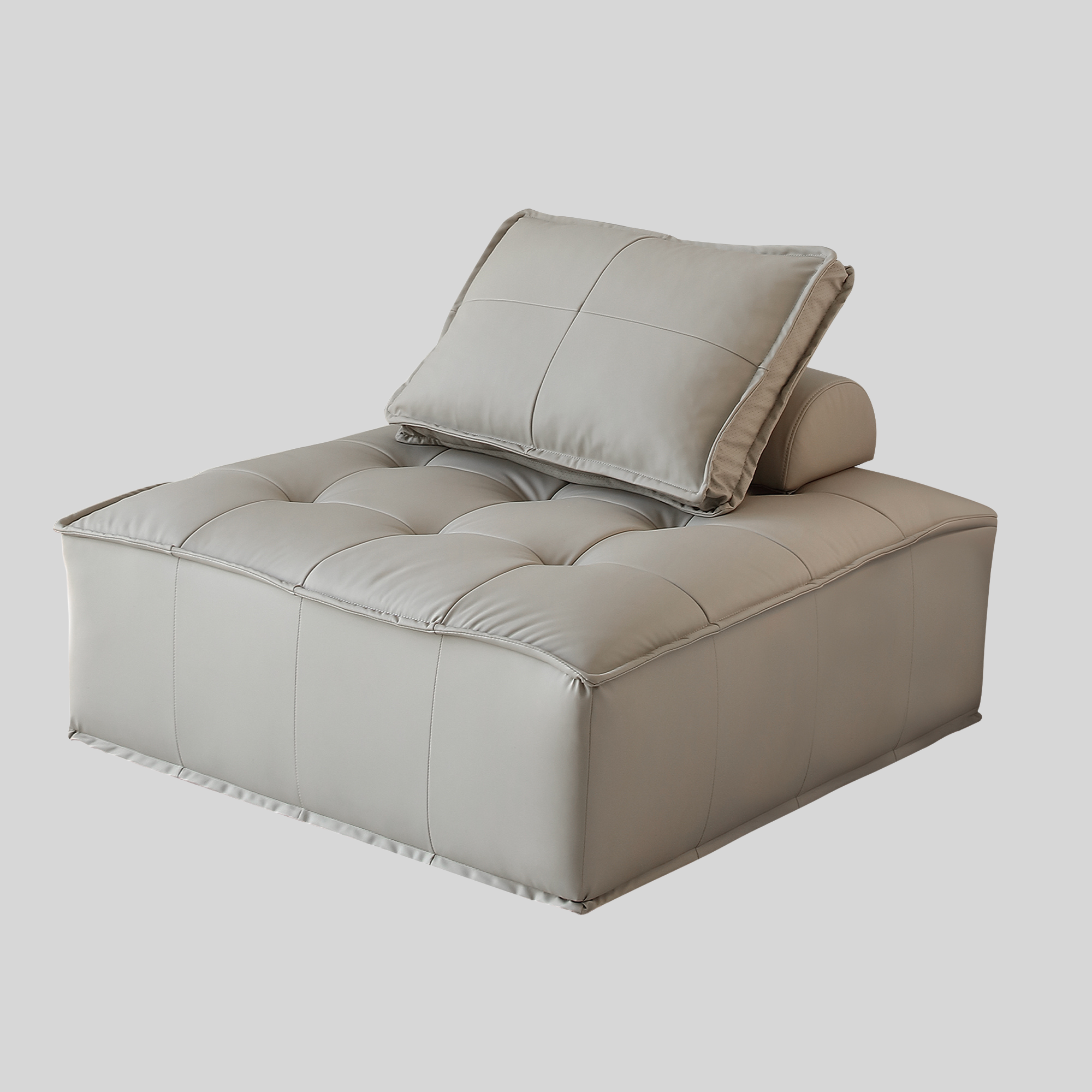 Stava Large Modular Tofu Sofa Grey