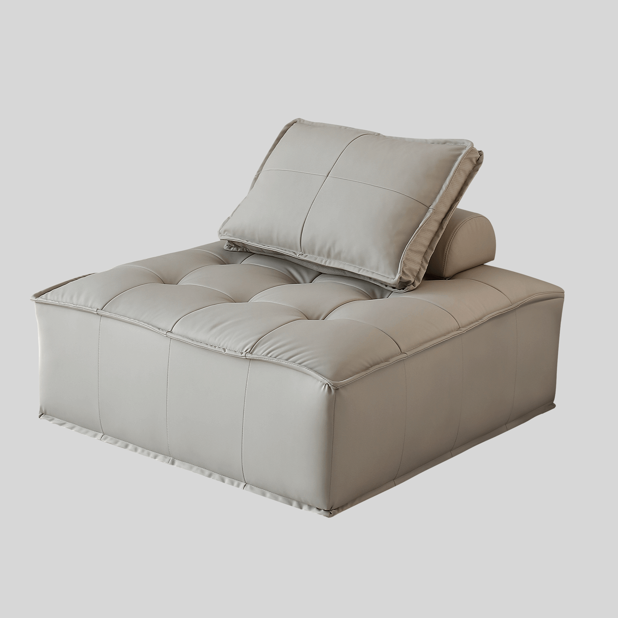 Stava Large Modular Tofu Sofa Grey