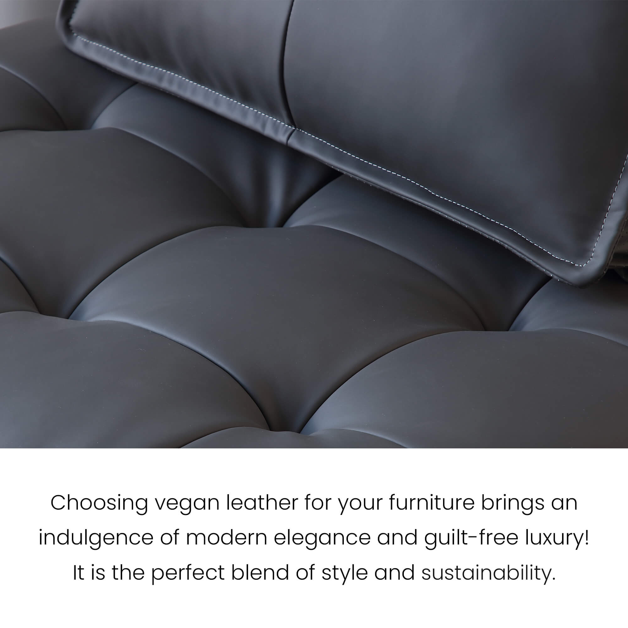 Stava Large Modular Tofu Sofa Black