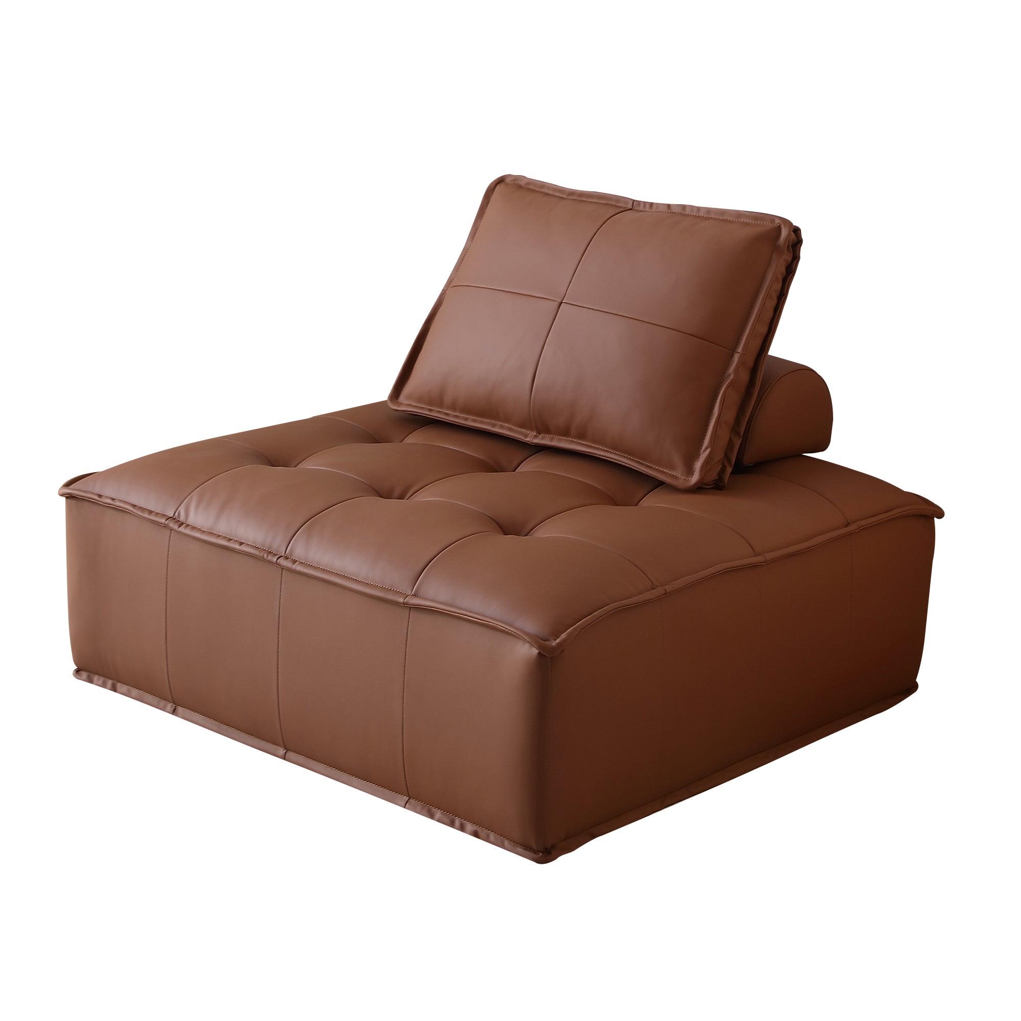 Stava Large Modular Tofu Sofa Brown