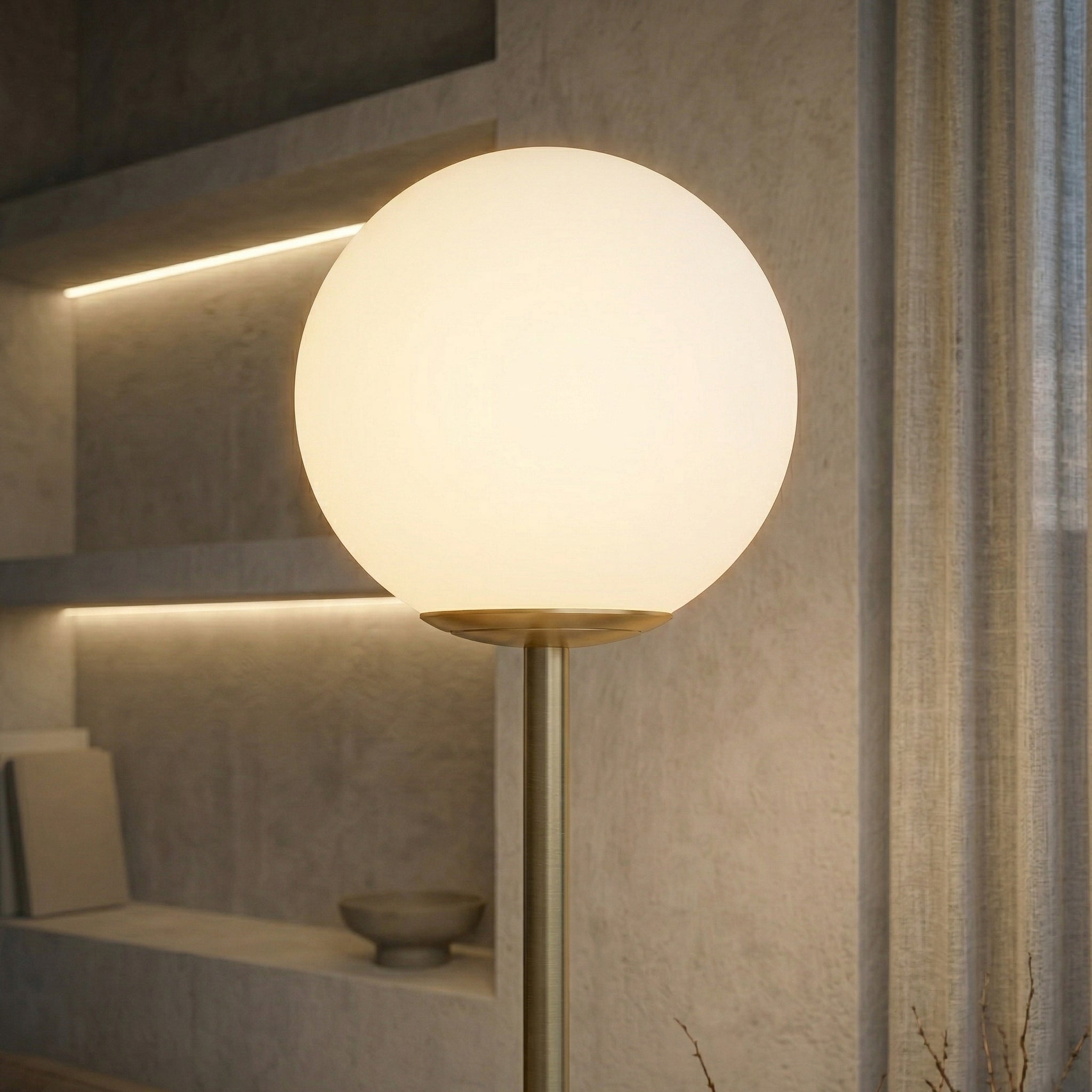 Marken Travertine Floor Lamp