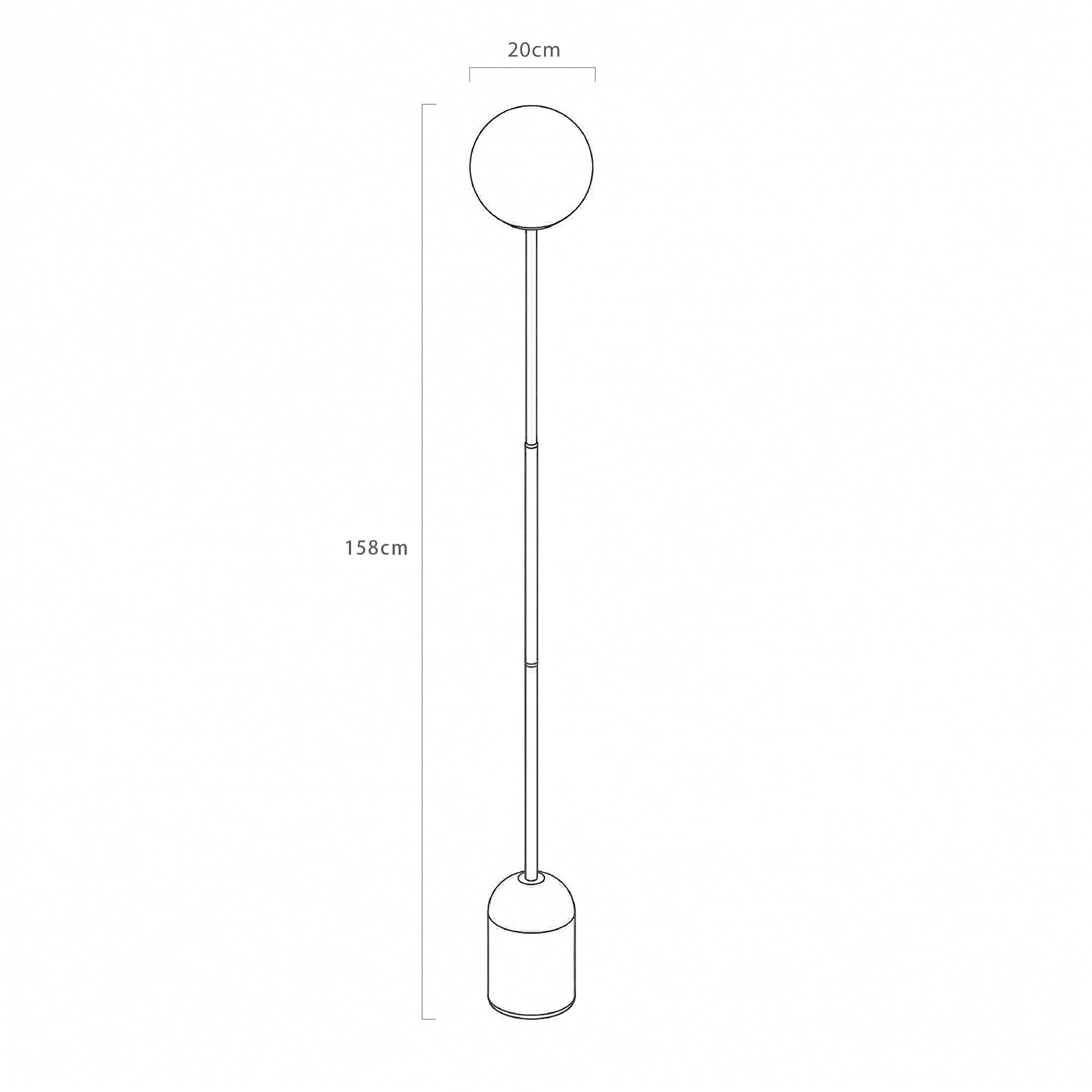 Marken Travertine Floor Lamp