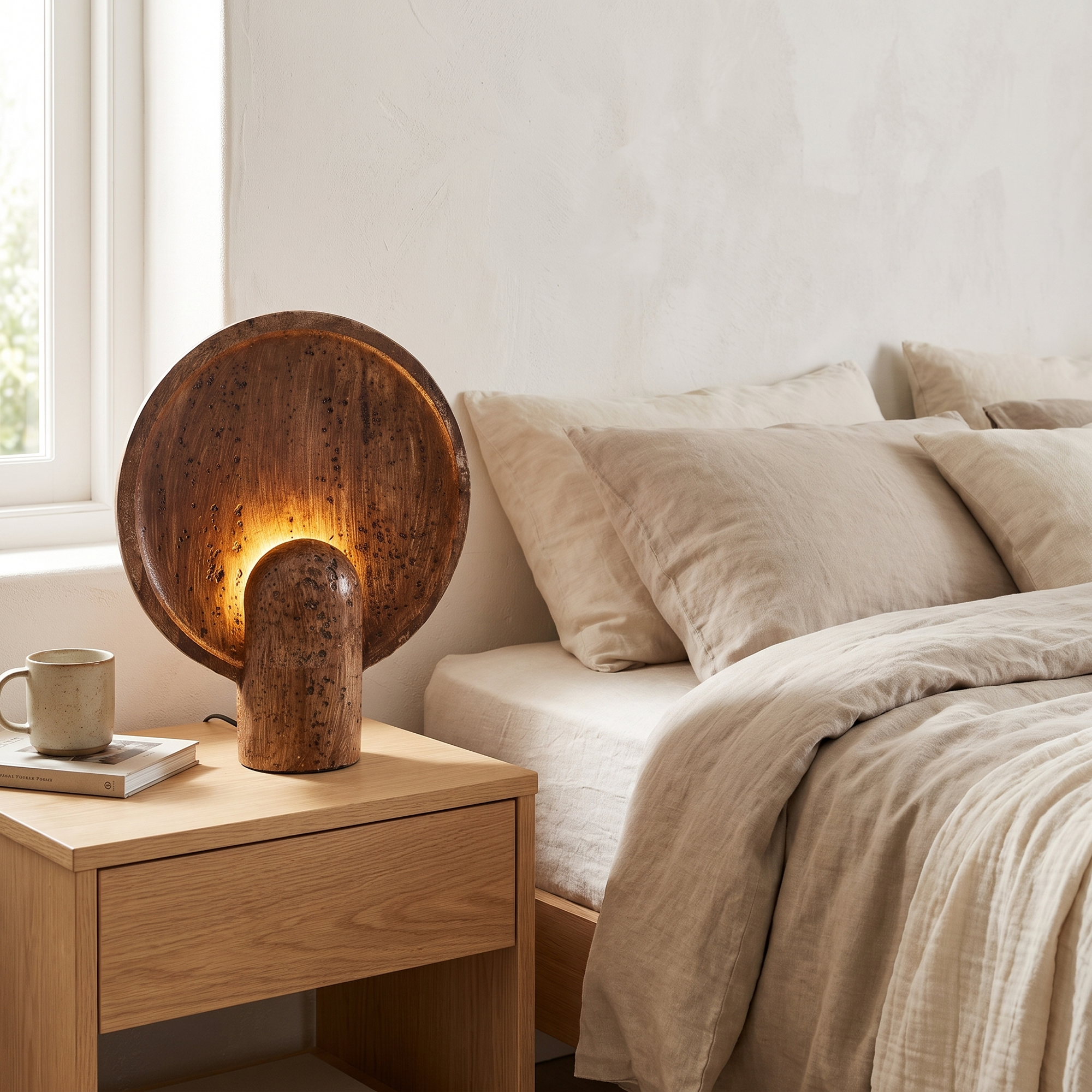 Umea Travertine Table Lamp