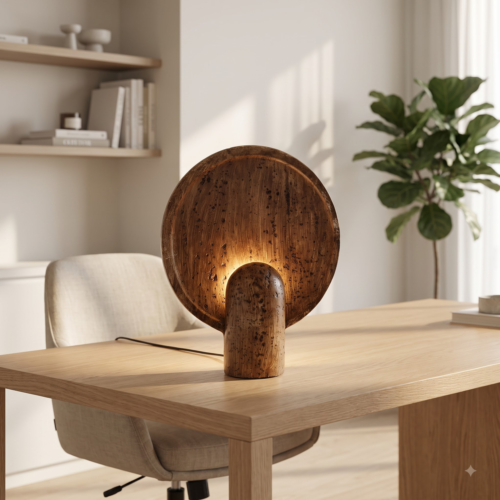 Umea Travertine Table Lamp