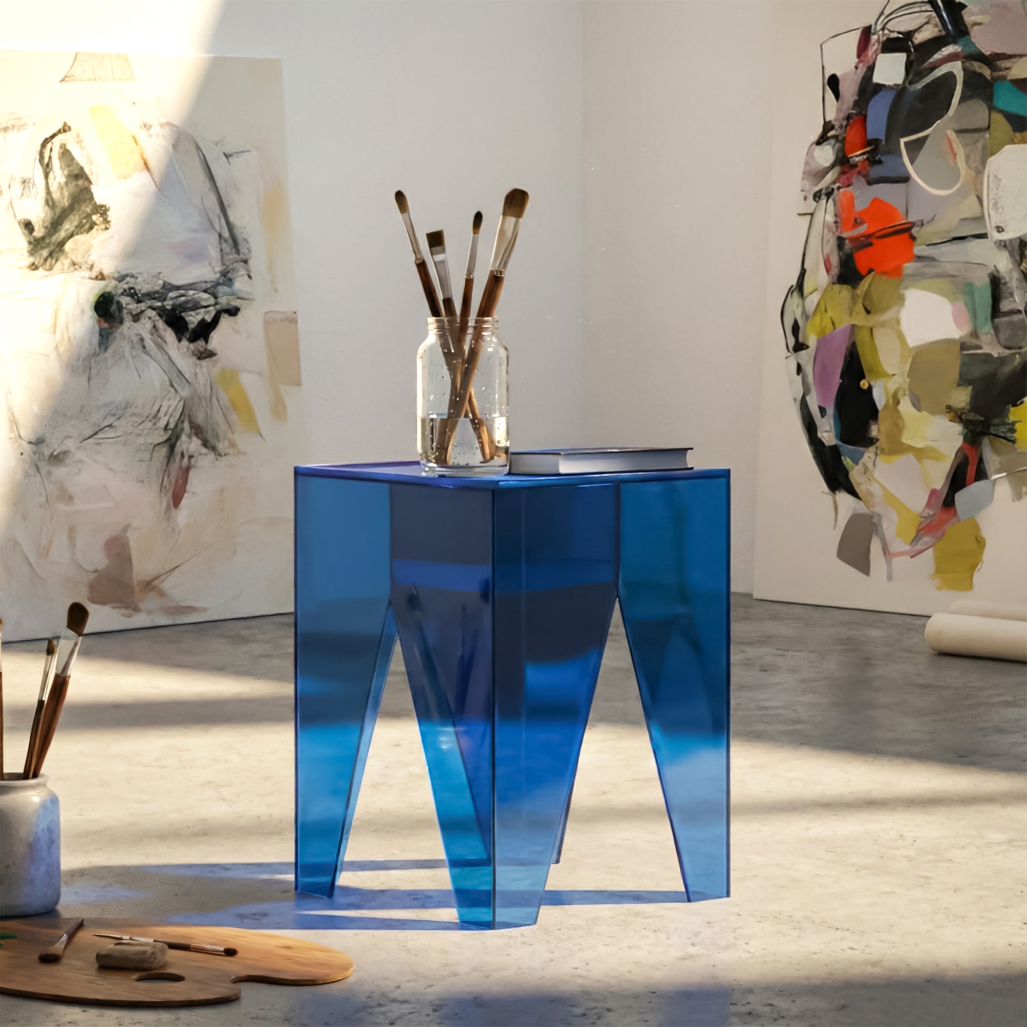 Varde Acrylic Bedside Table