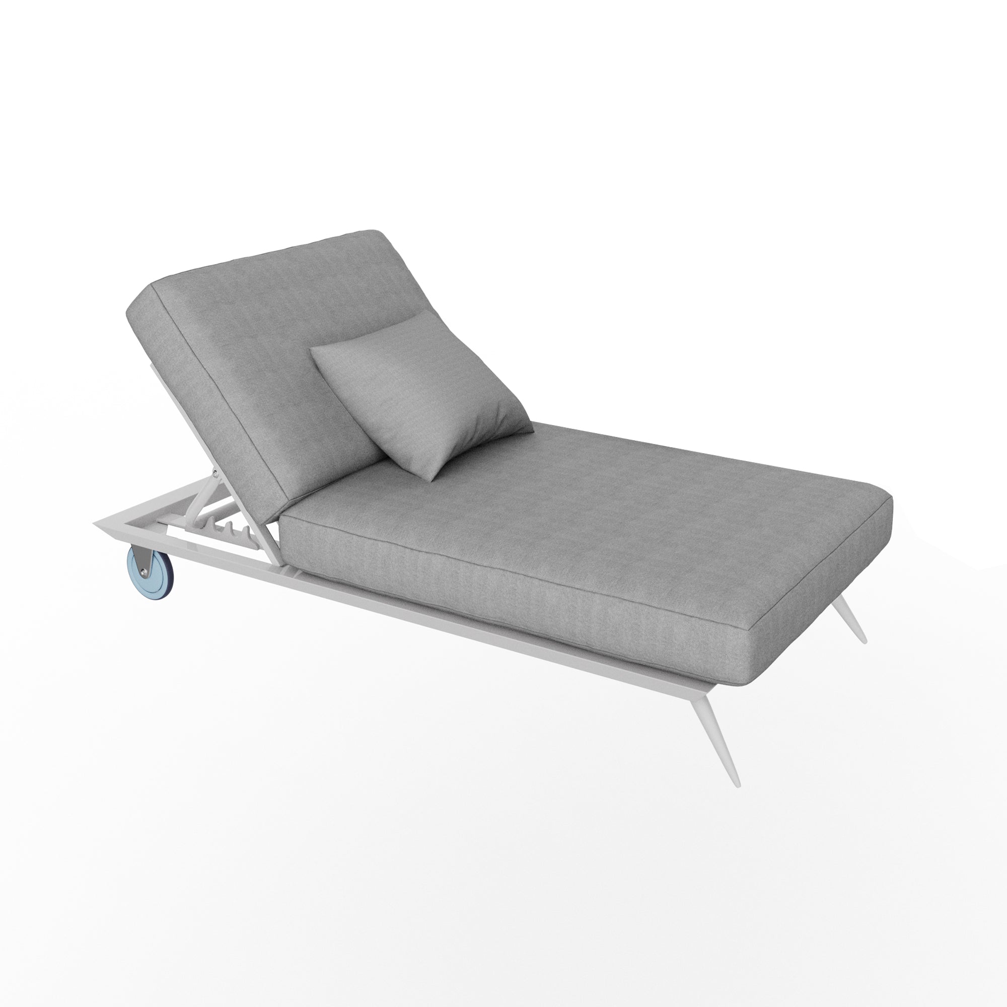 Vasagatan Single Grey Reclining Sun Lounger