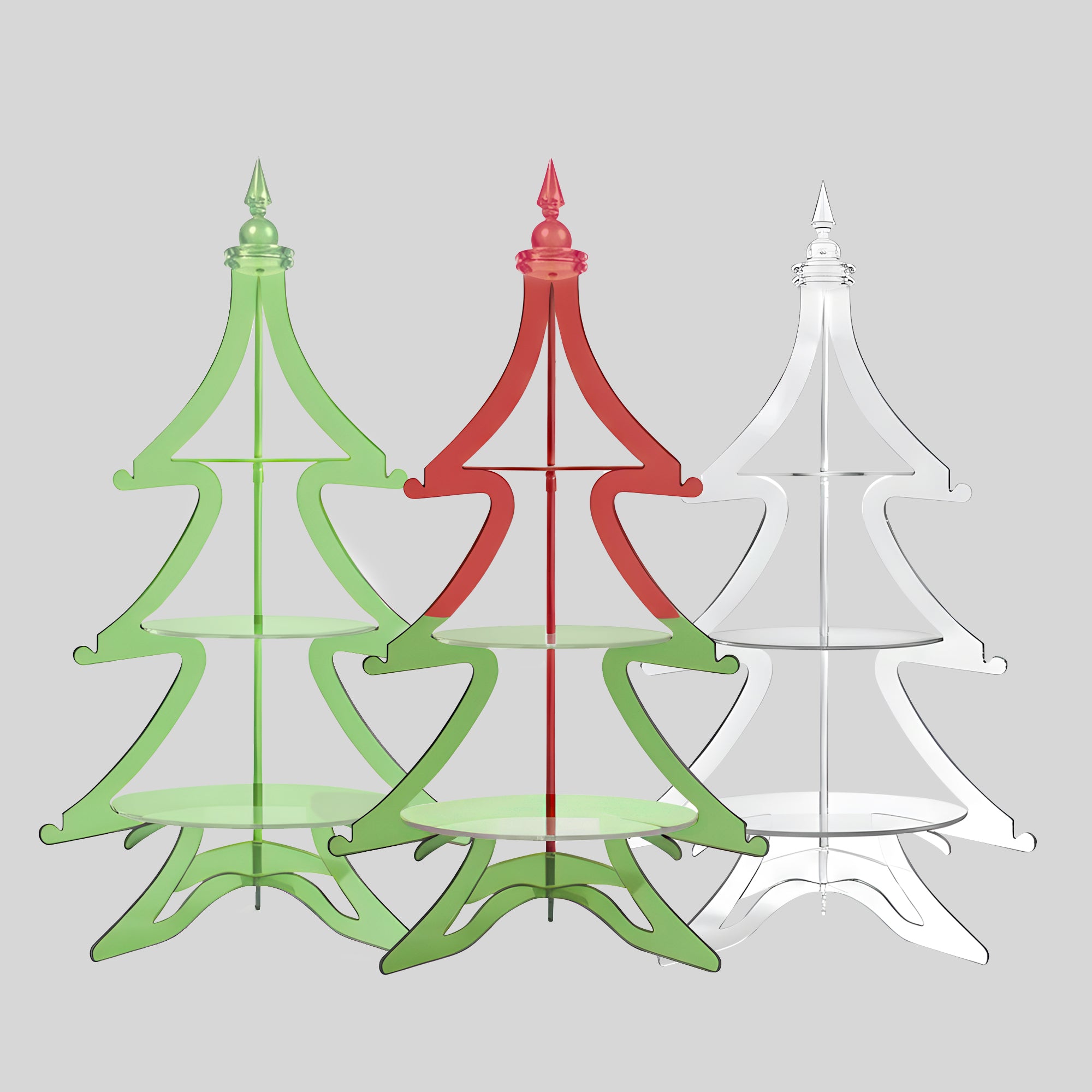 Götgatan 3-Tier Acrylic Christmas Tree Dessert Stand