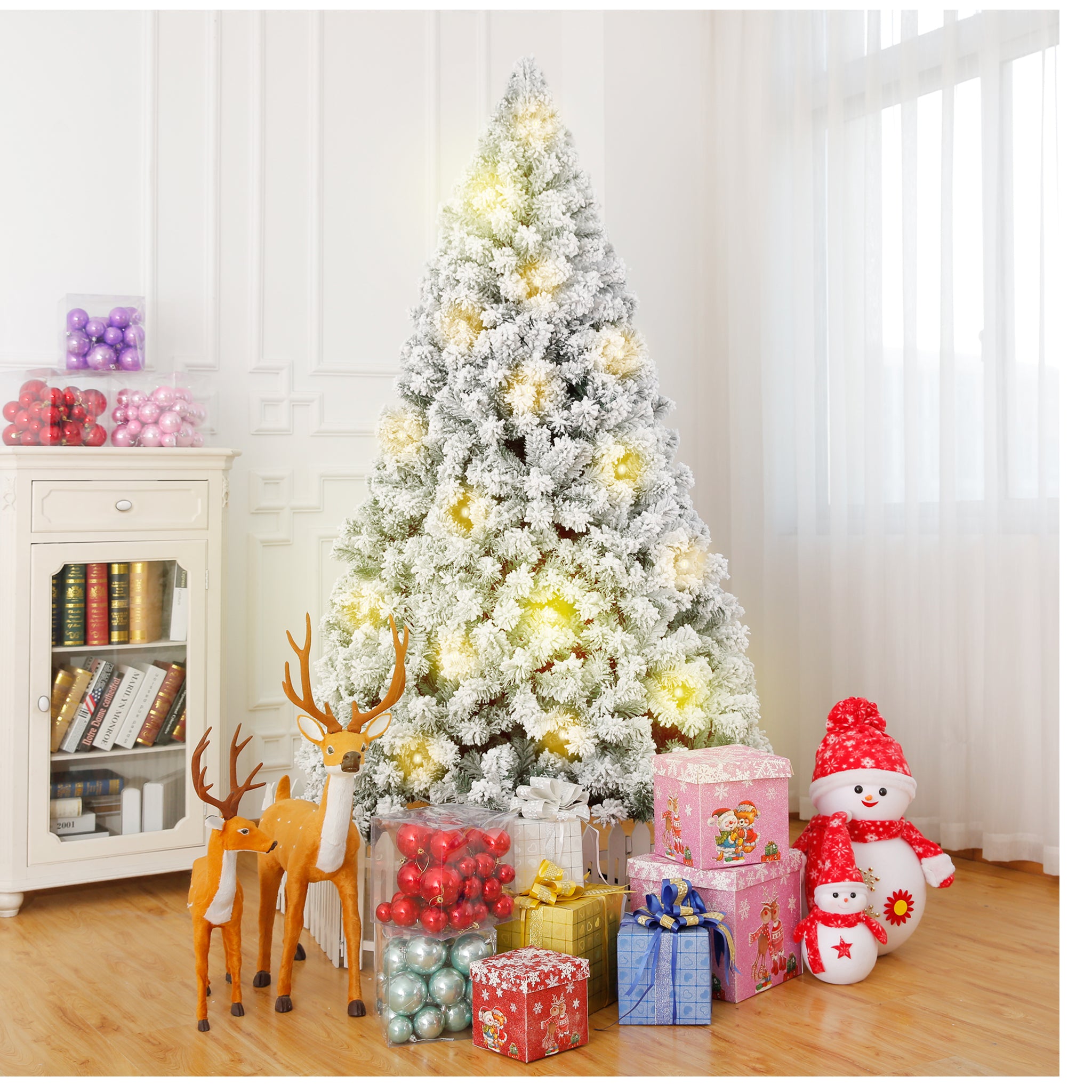 Vitim Snow Flocked LED Christmas Tree 1.8m