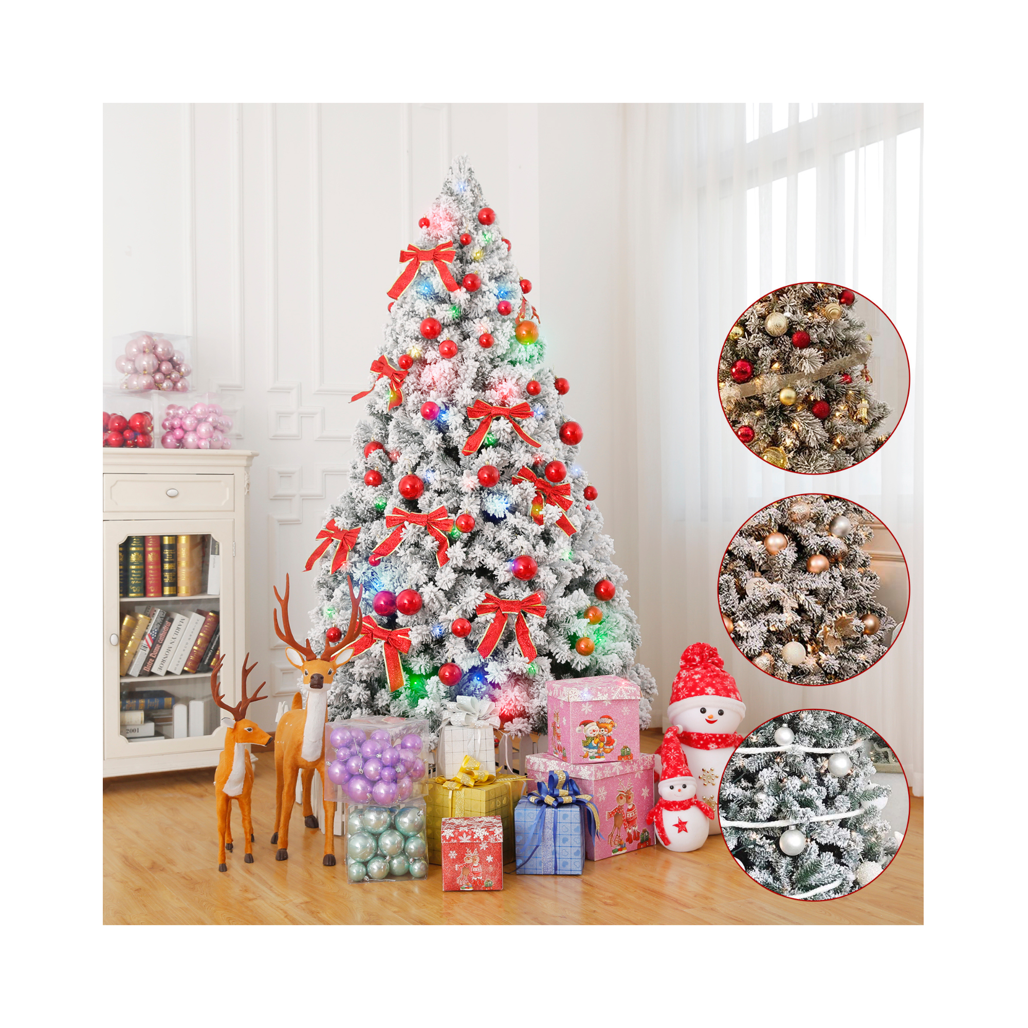 Vitim Snow Flocked LED Christmas Tree 1.8m