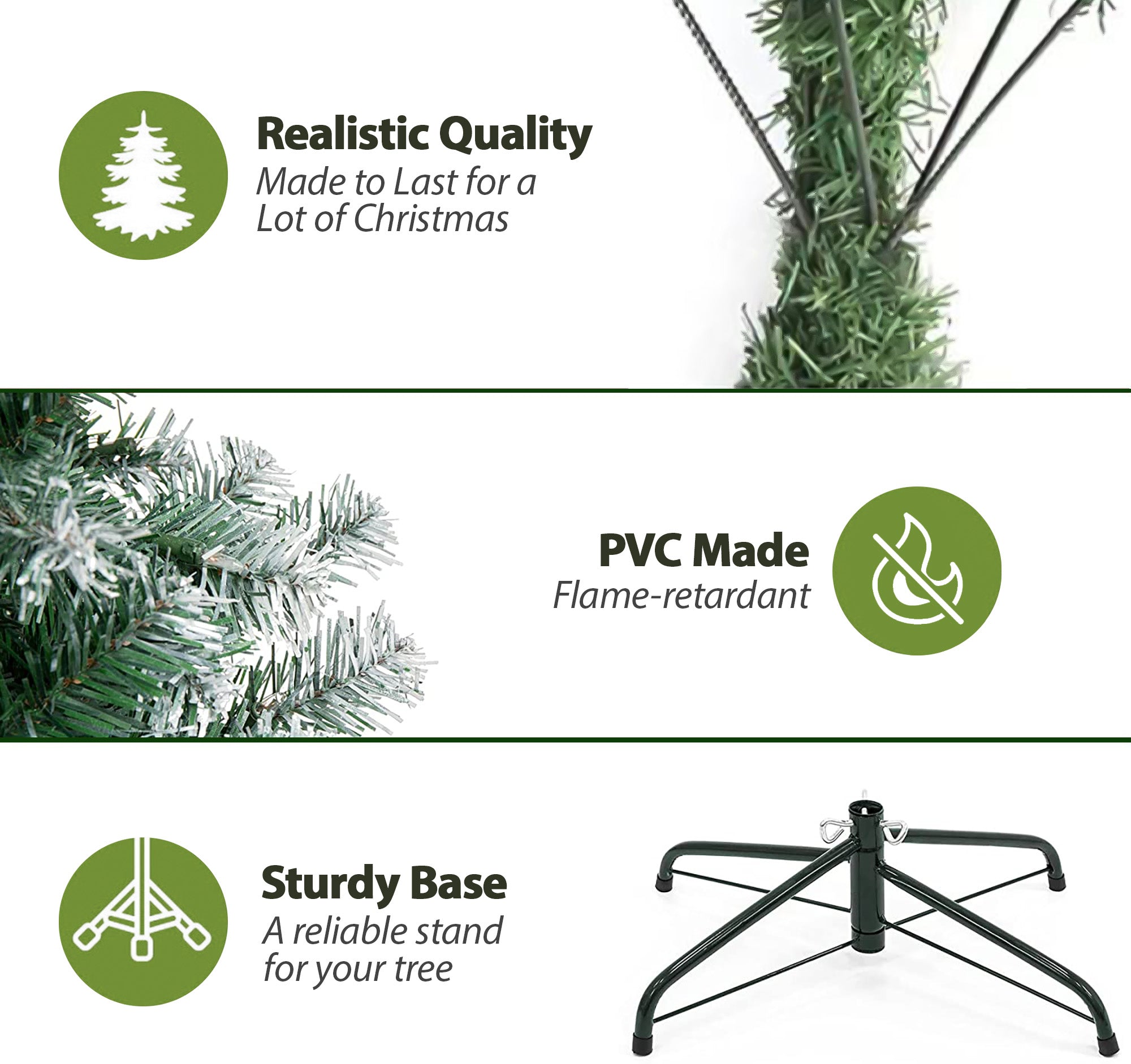 180cm Snowy Tip Christmas Tree