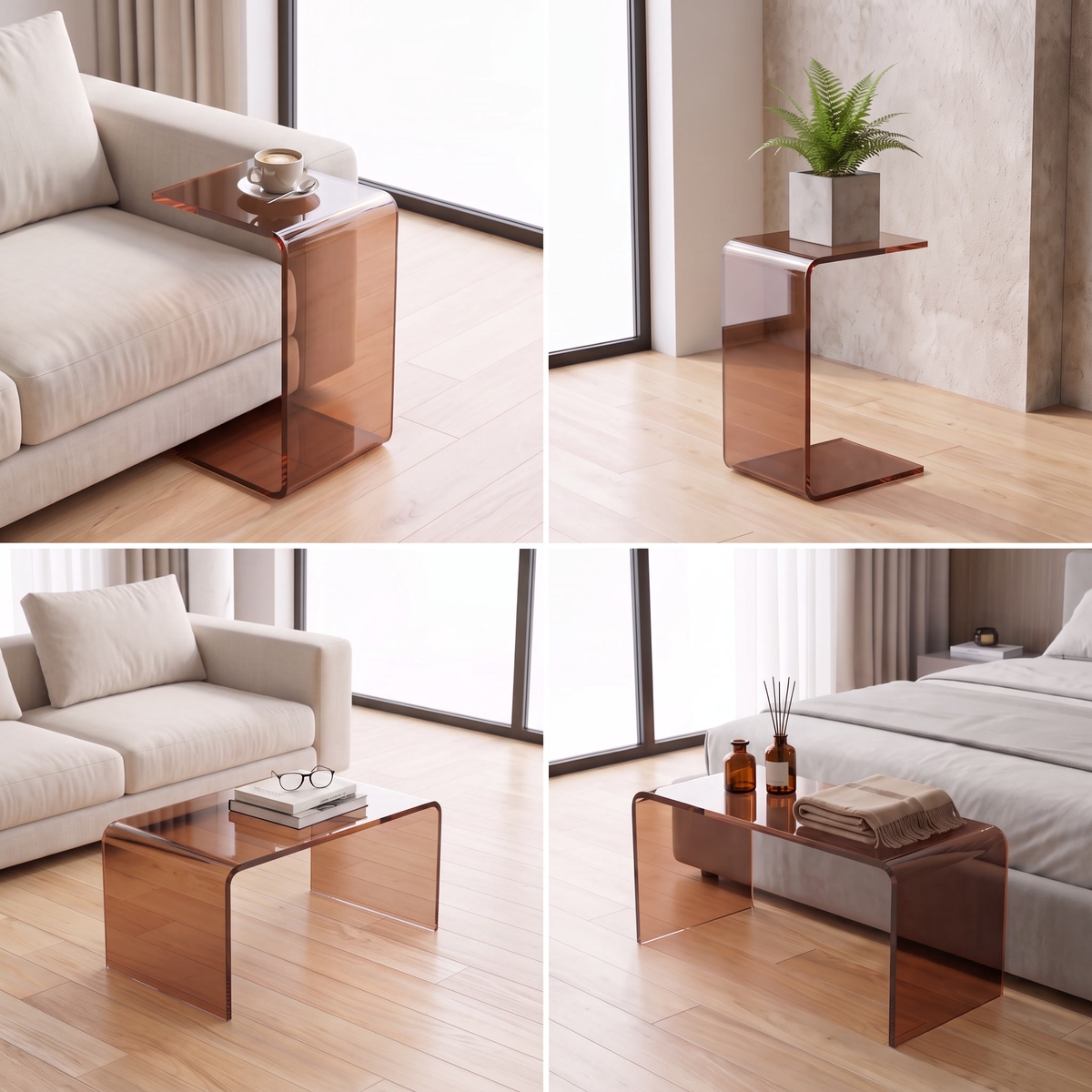 Allerød 2-in-1 Acrylic Side Table