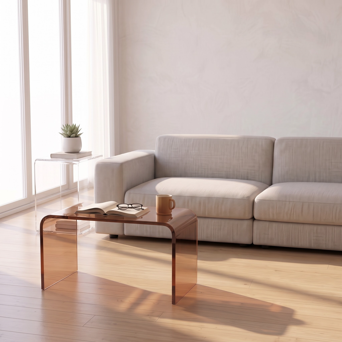 Allerød 2-in-1 Acrylic Side Table