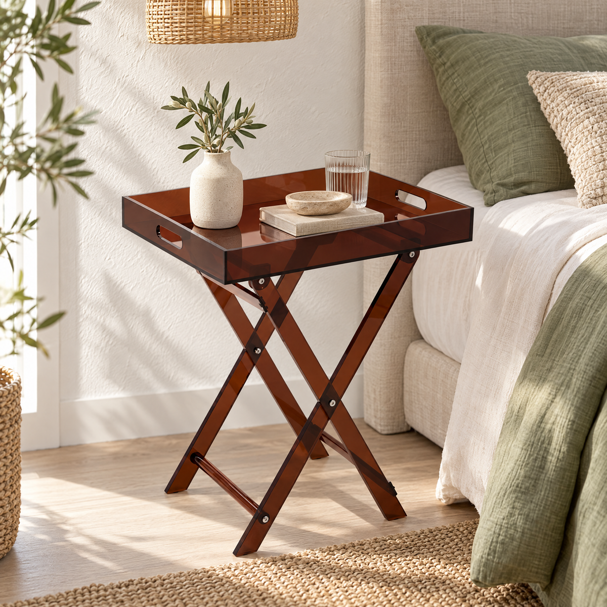 Askim Acrylic Folding Tray Table